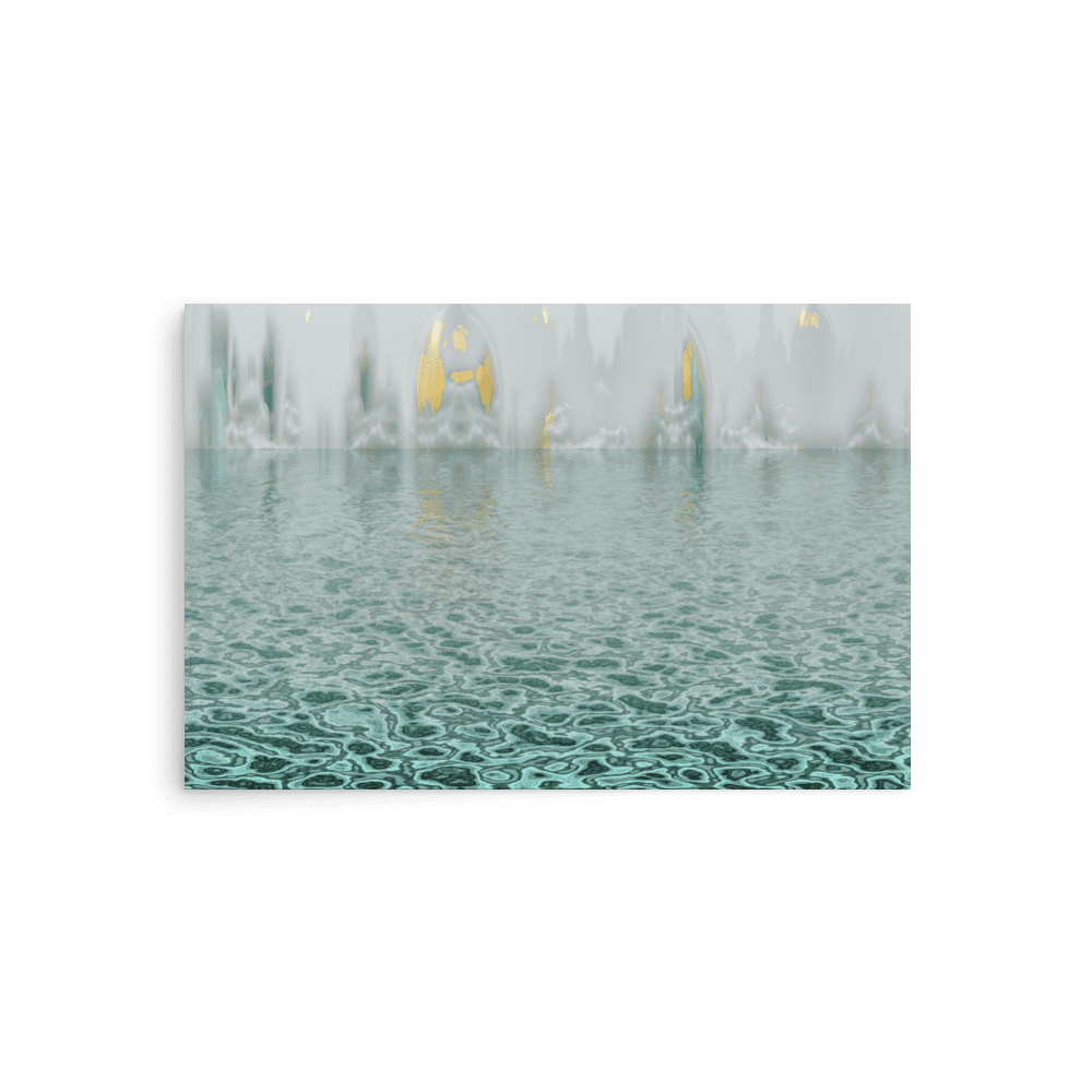The Town in the Mist moody misty town landscape wall art- Barulins.shop