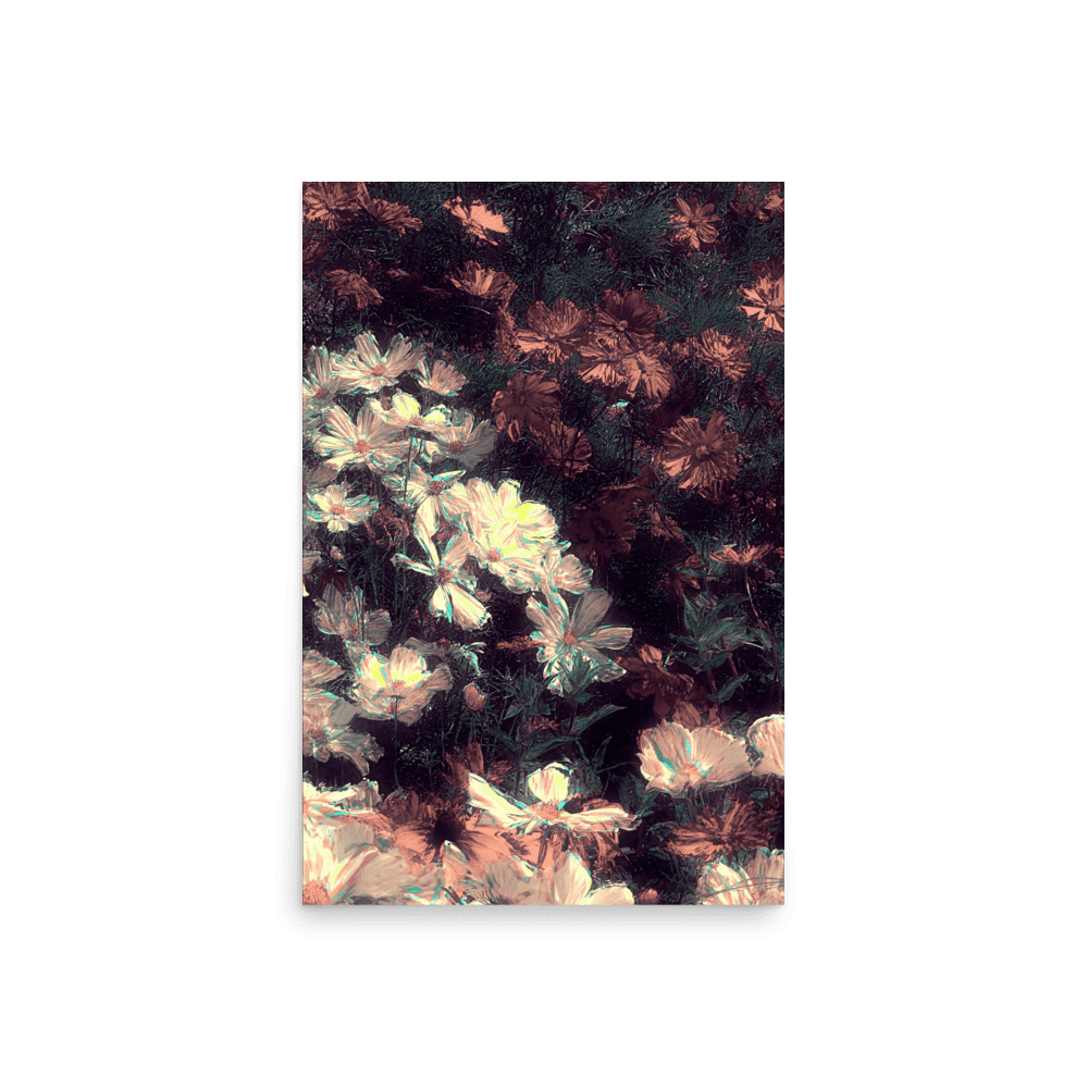  Flowers in the Park floral glitch art colorful wall art - Barulins.shop