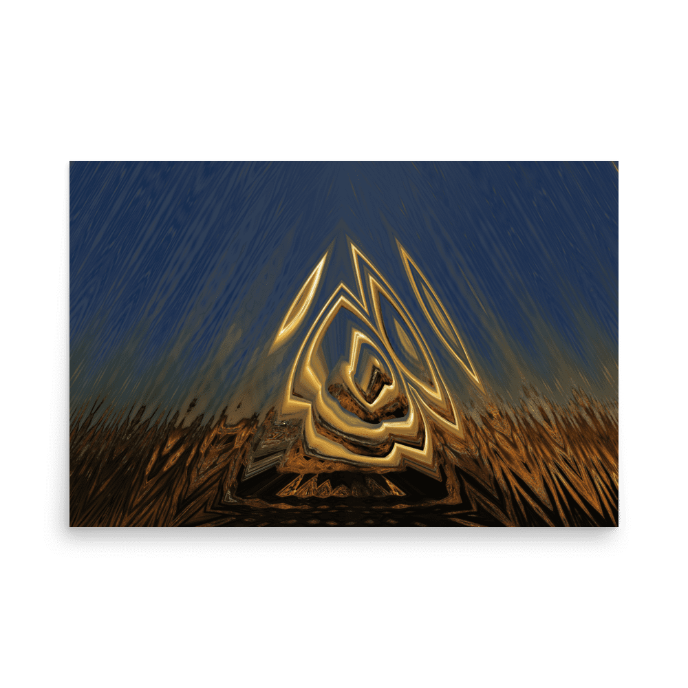 Somewhere Out There in the Sunset atmospheric sunset landscape wall art- Barulins.shop
