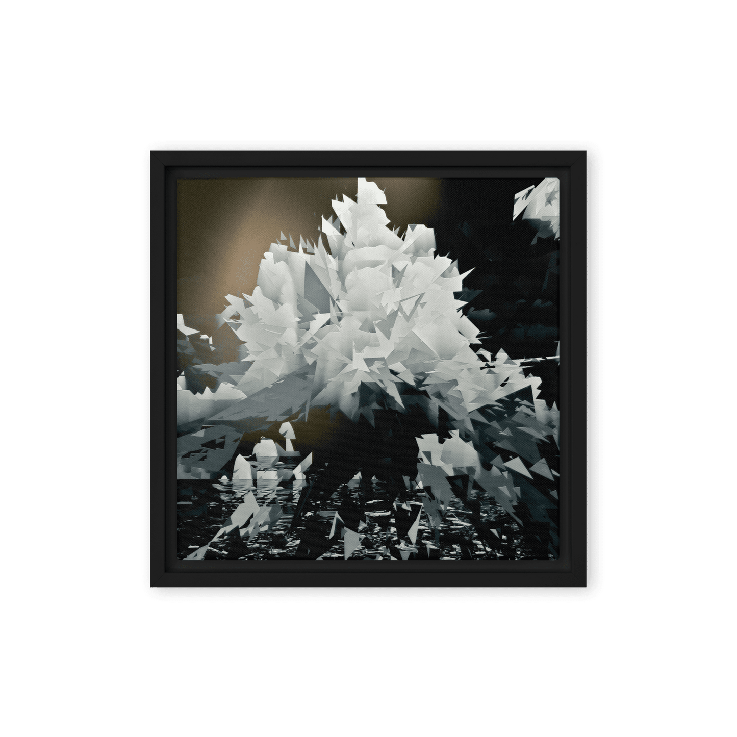 Portrait of Eisberg cool abstract portrait blue tones wall art- Barulins.shop