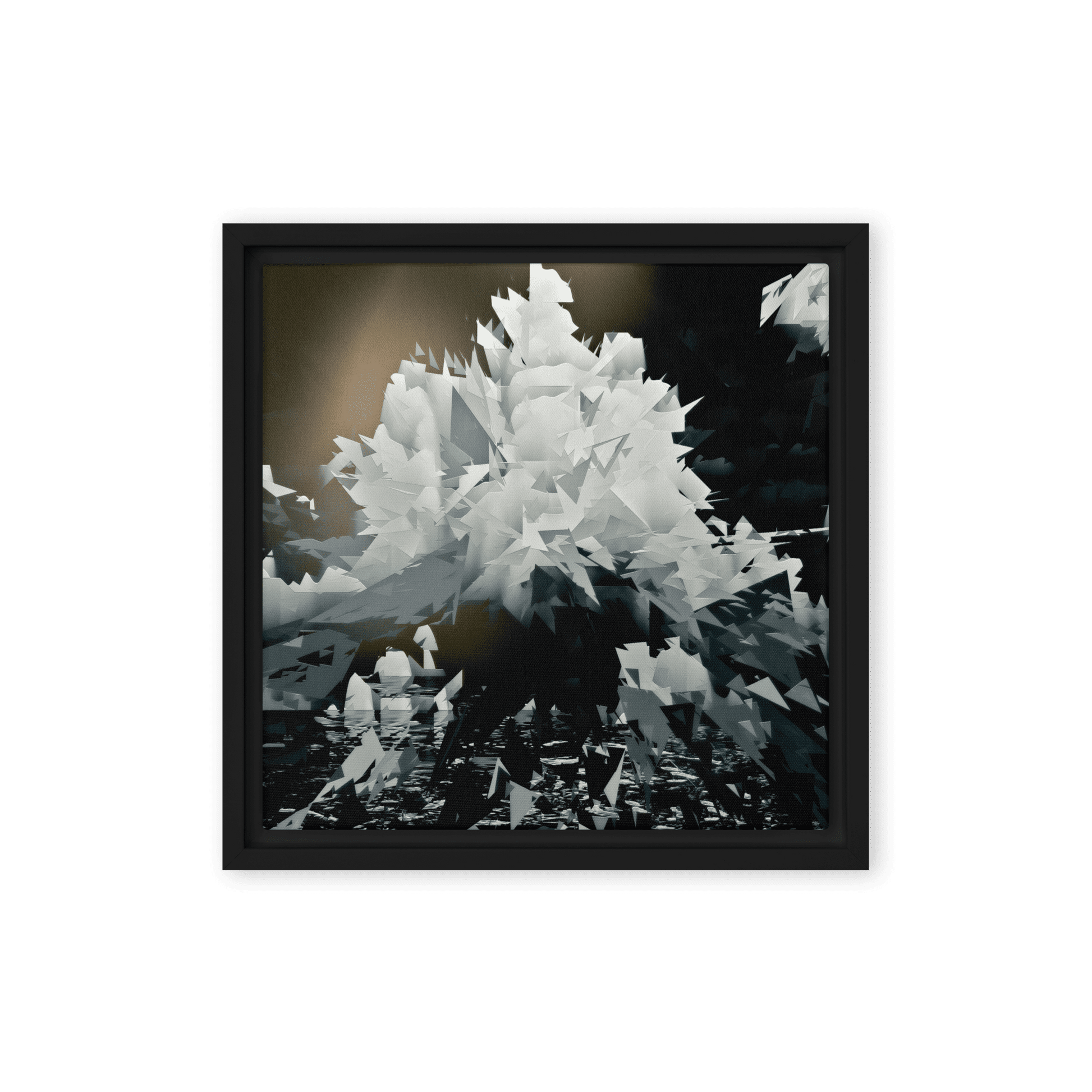 Portrait of Eisberg cool abstract portrait blue tones wall art- Barulins.shop