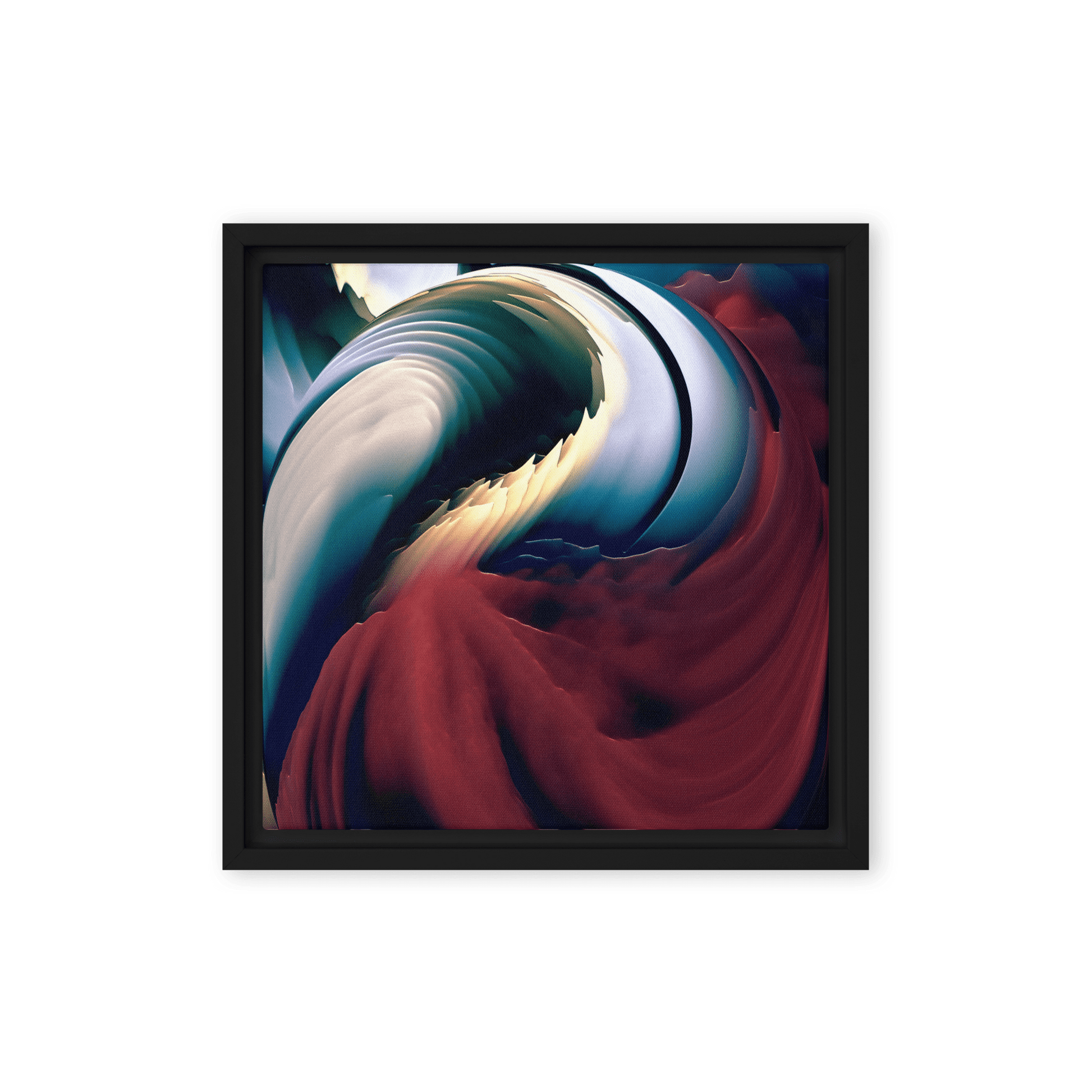 Lines in Red bold geometric red lines abstract wall art- Barulins.shop