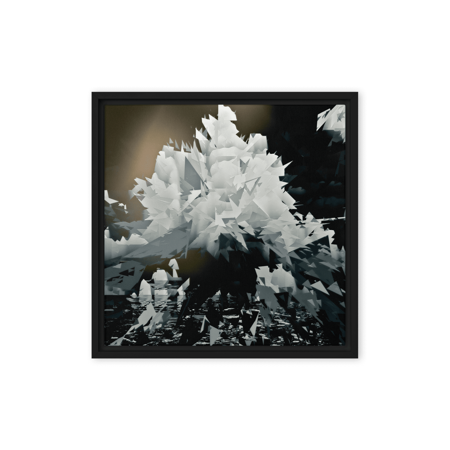 Portrait of Eisberg cool abstract portrait blue tones wall art- Barulins.shop