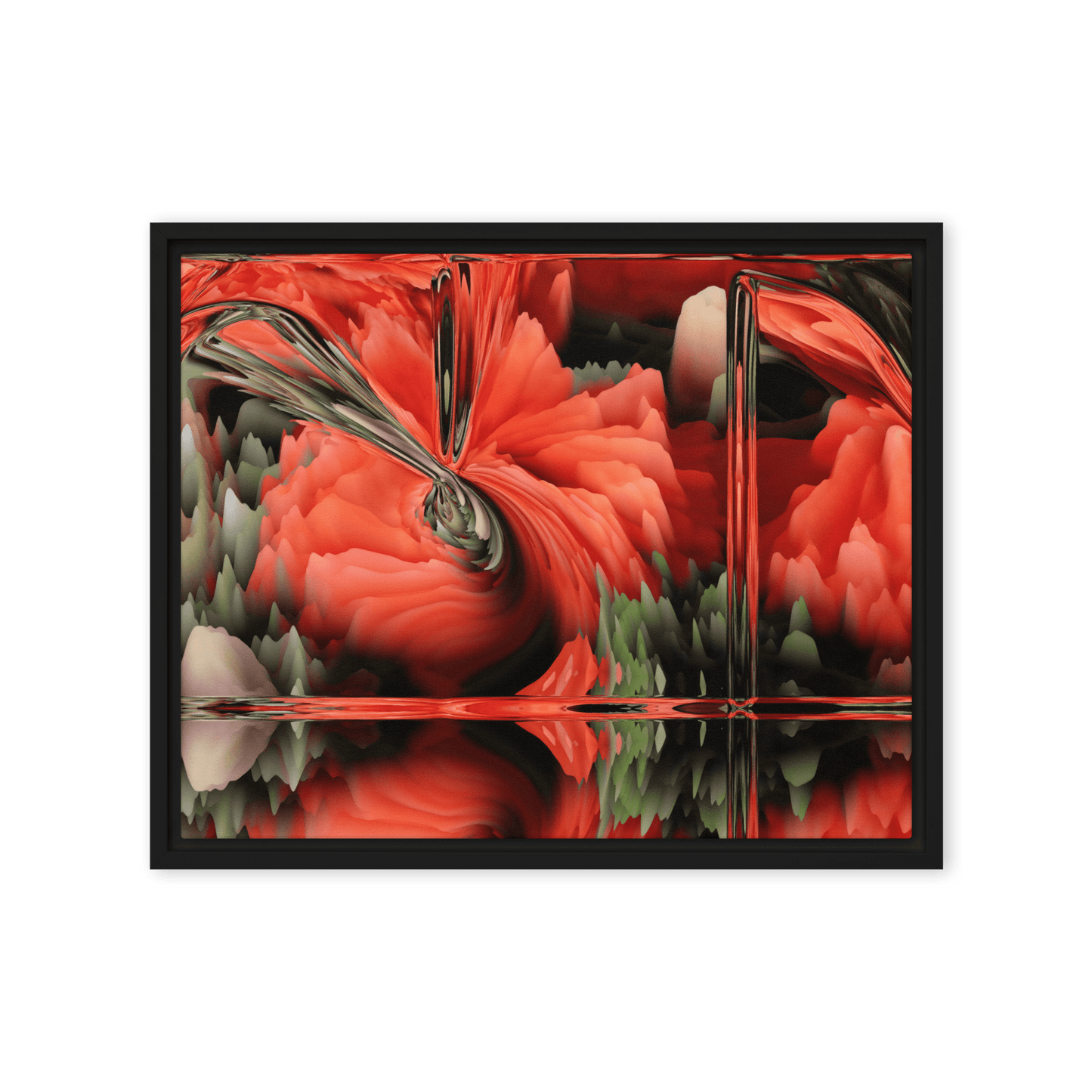 Composition with Poppies vibrant floral poppy flowers wall art- Barulins.shop