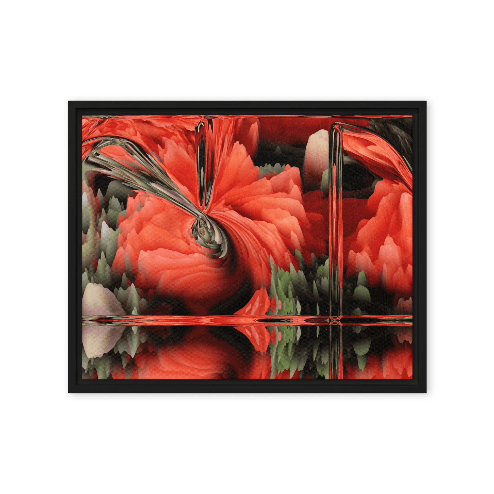 Composition with Poppies vibrant floral poppy flowers wall art- Barulins.shop