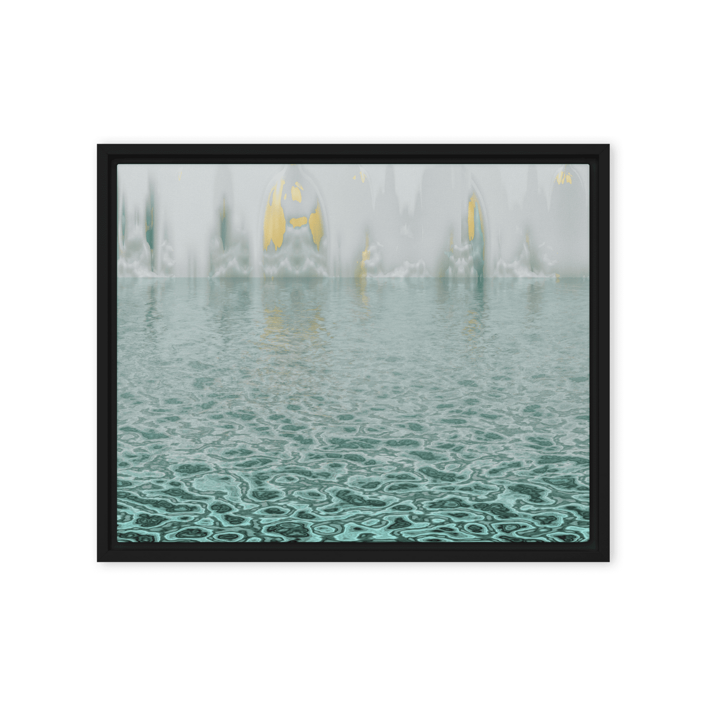The Town in the Mist moody misty town landscape wall art- Barulins.shop