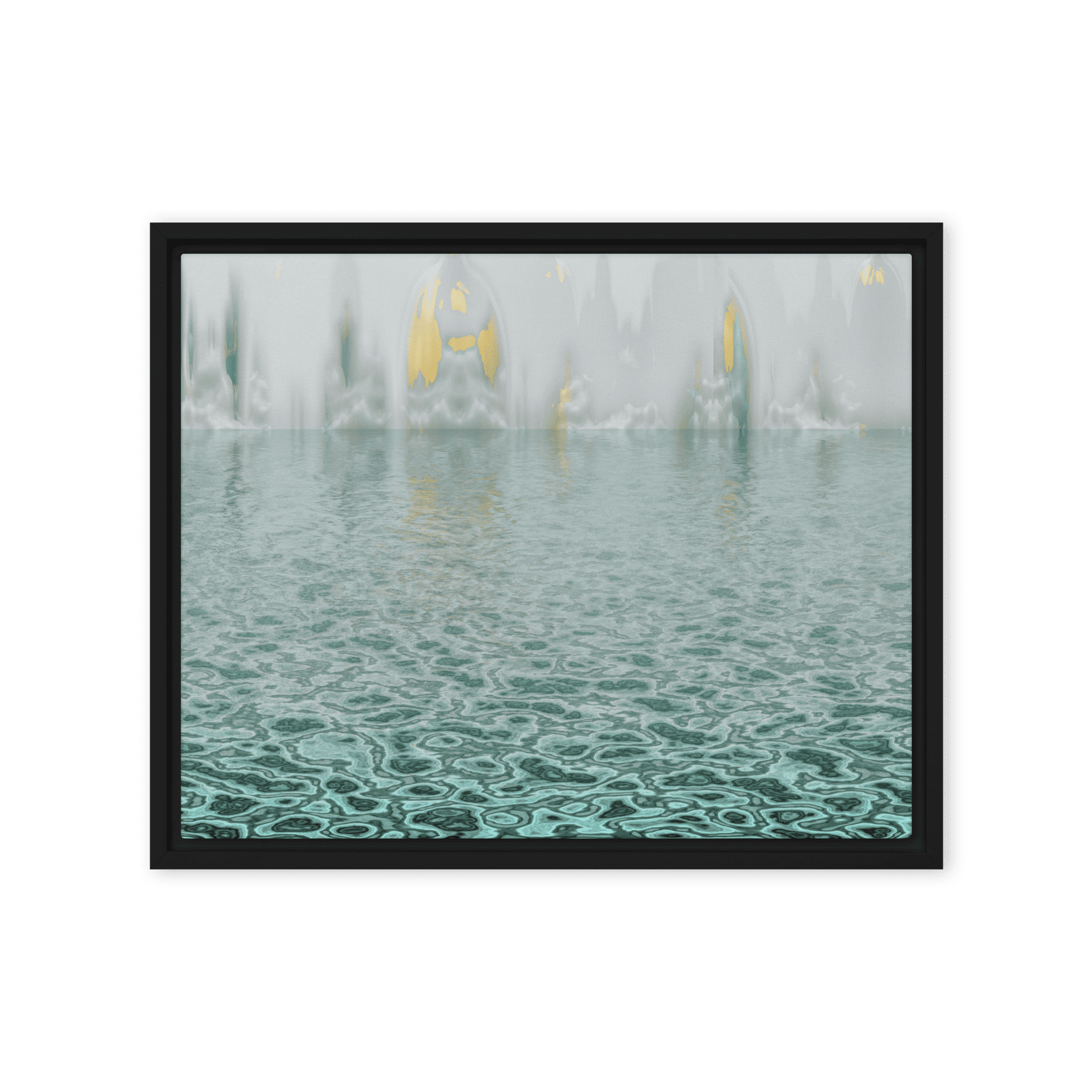 The Town in the Mist moody misty town landscape wall art- Barulins.shop