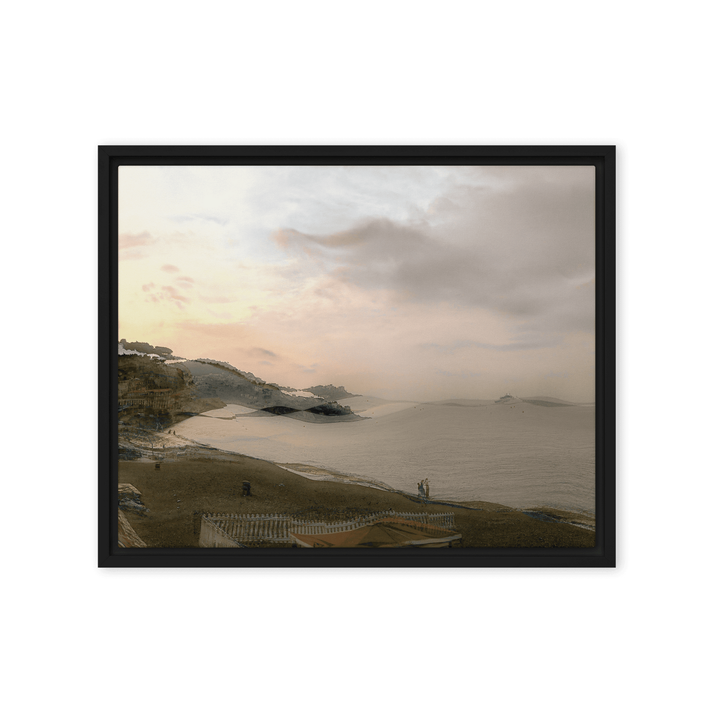Nice Evening Beach French Riviera coastal sunset wall art- Barulins.shop