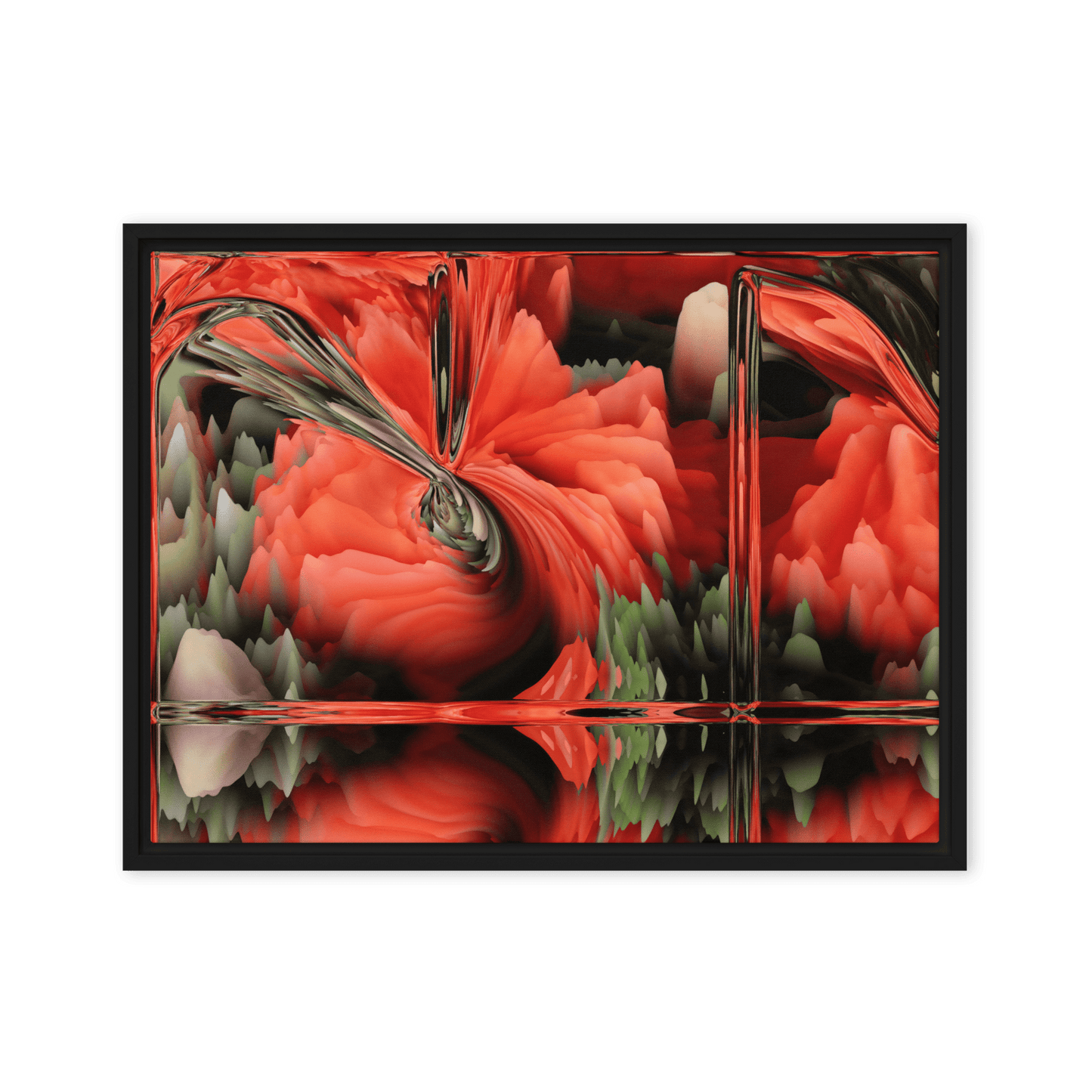 Composition with Poppies vibrant floral poppy flowers wall art- Barulins.shop