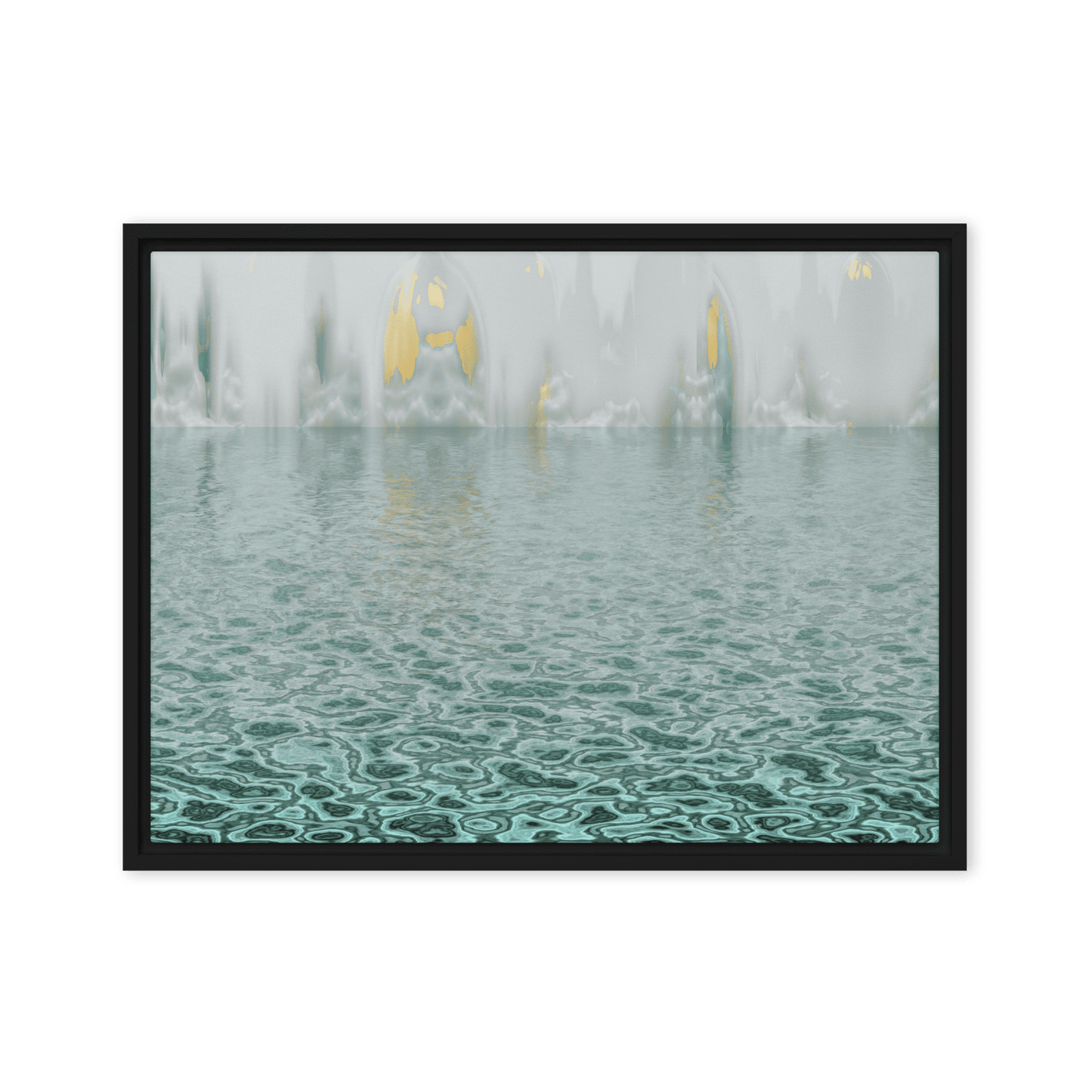 The Town in the Mist moody misty town landscape wall art- Barulins.shop