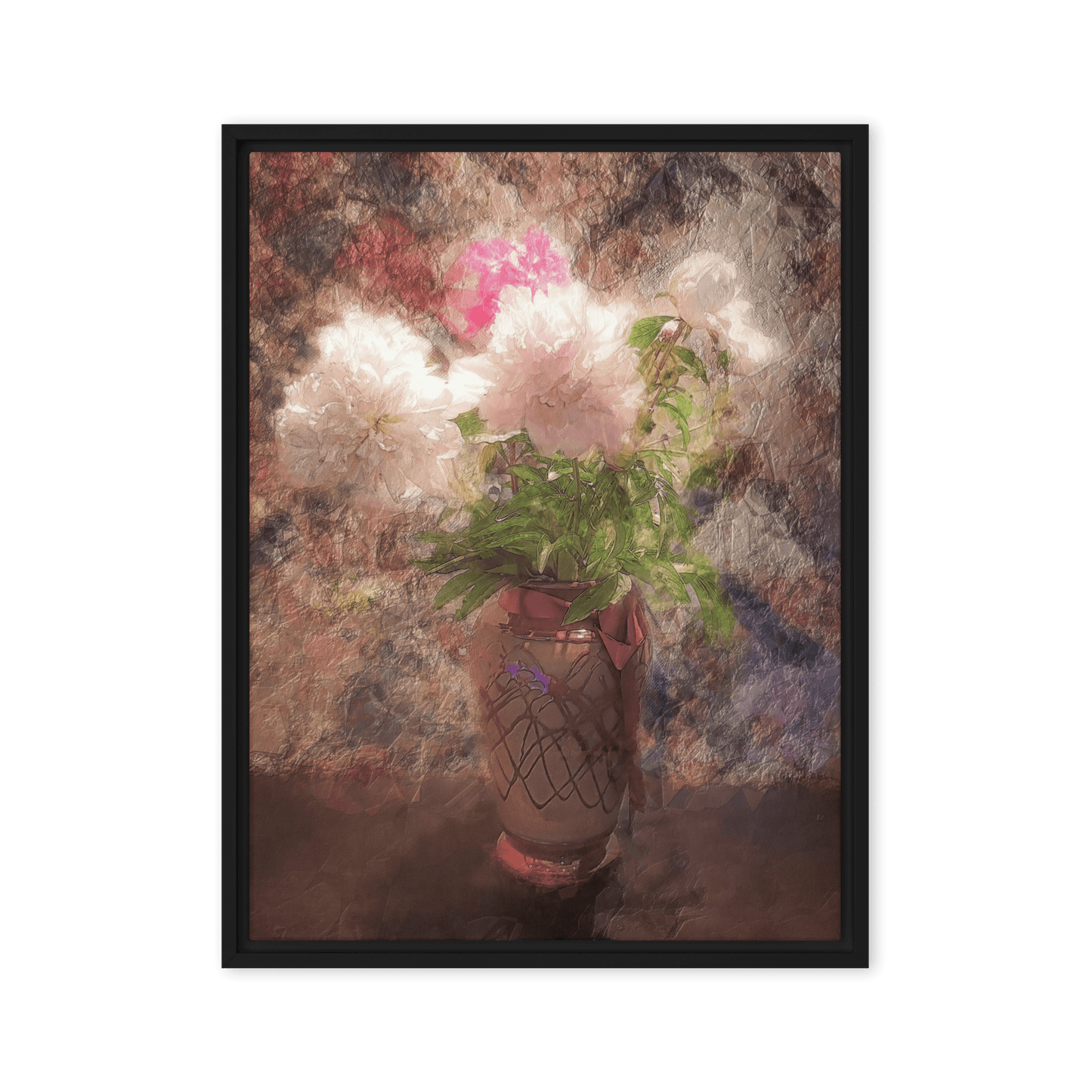 Peony floral wall art canvas print A Bouquet of Peonies by Igors Barulins soft pink flowers