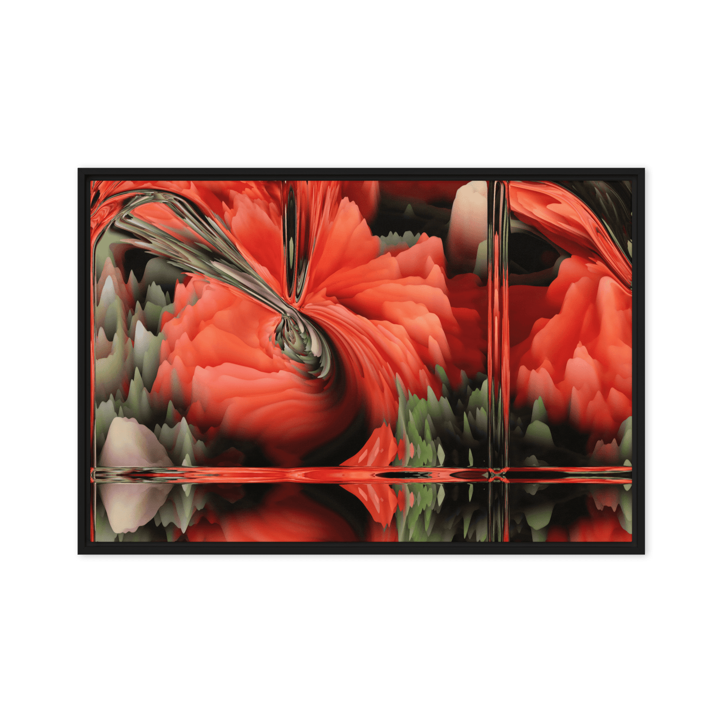 Composition with Poppies vibrant floral poppy flowers wall art- Barulins.shop
