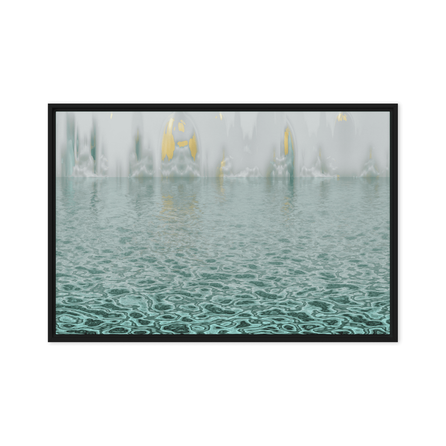The Town in the Mist moody misty town landscape wall art- Barulins.shop