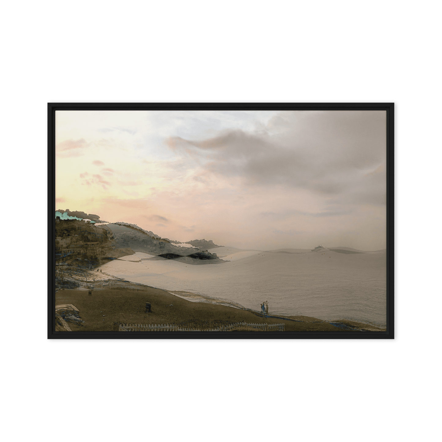 Nice Evening Beach French Riviera coastal sunset wall art- Barulins.shop