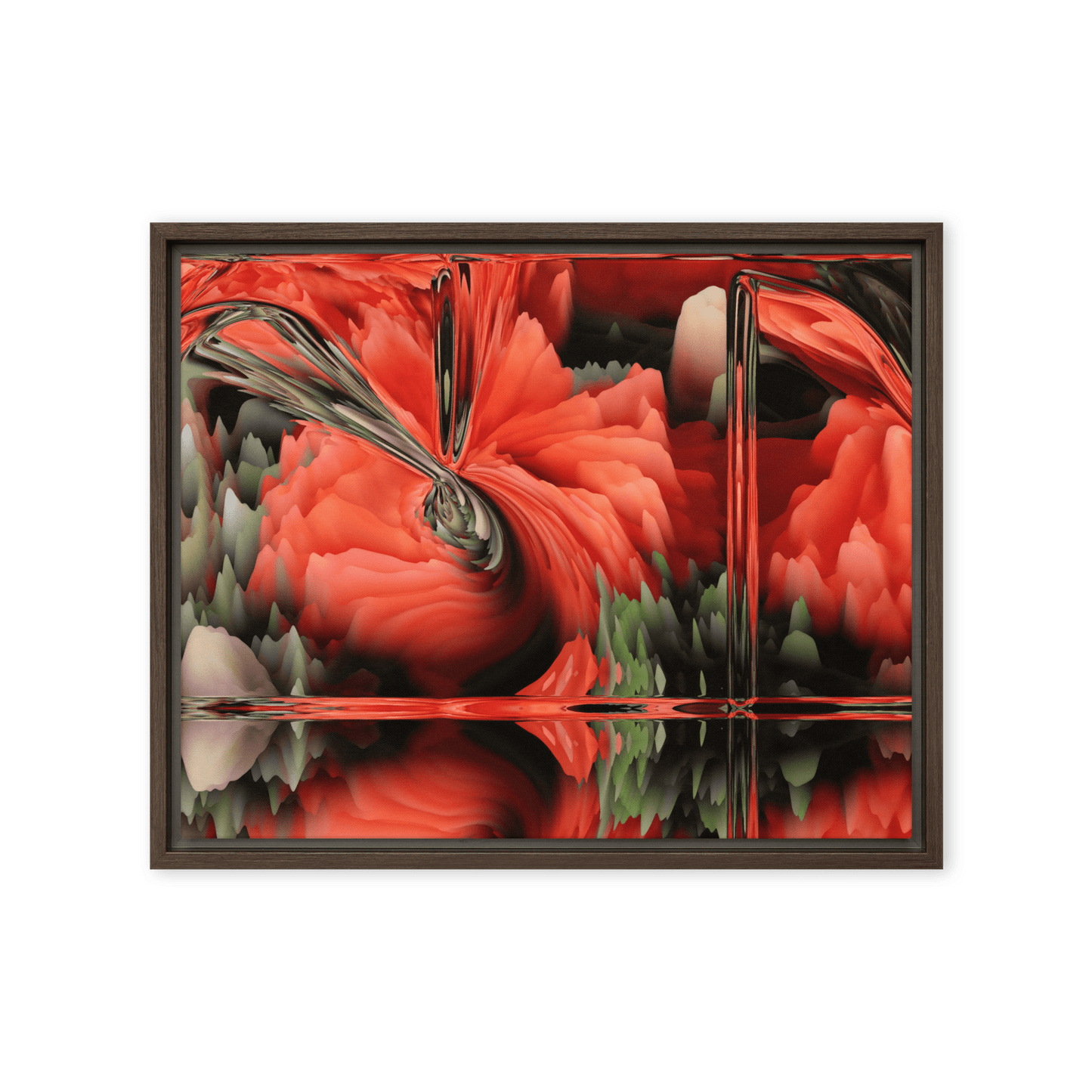 Composition with Poppies vibrant floral poppy flowers wall art- Barulins.shop