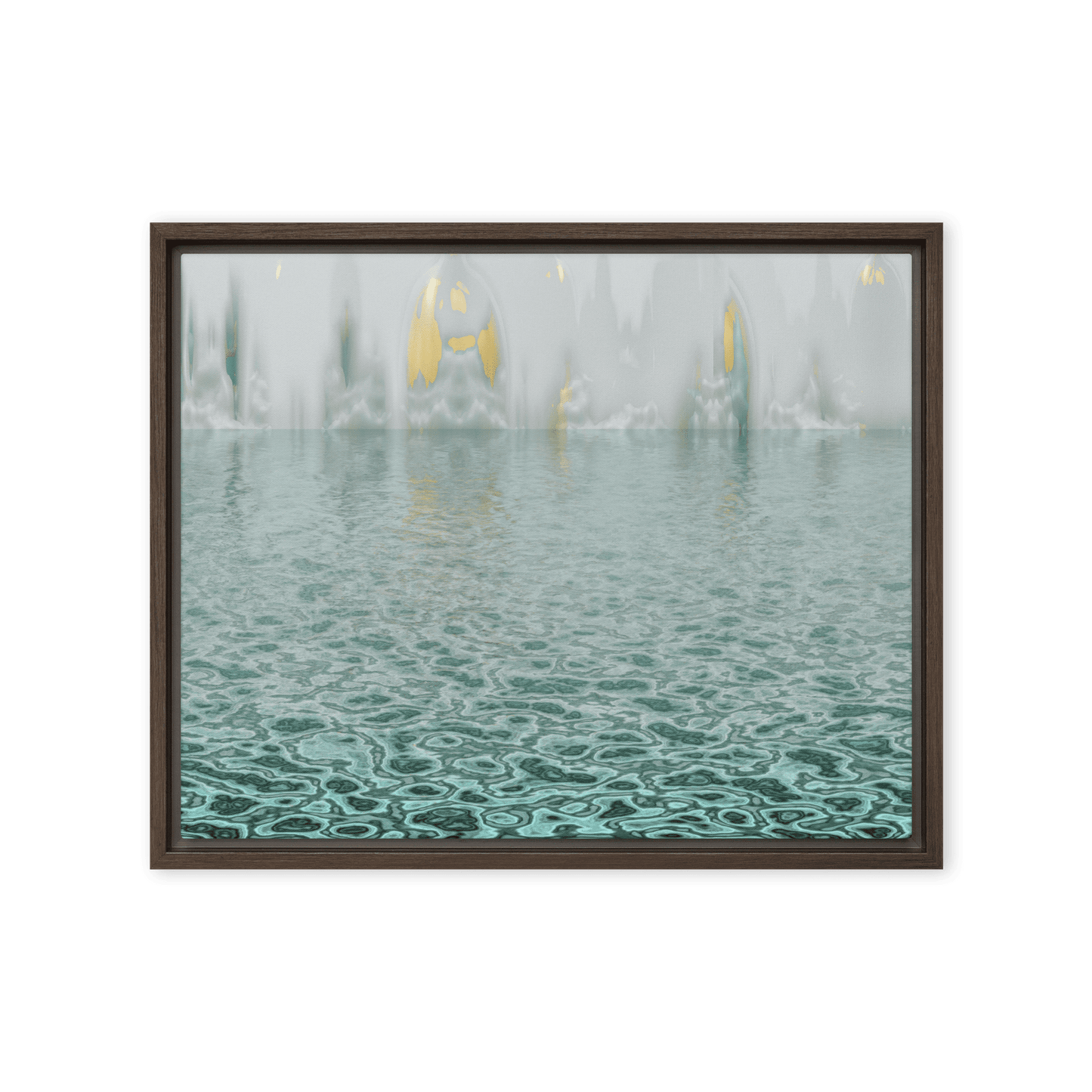 The Town in the Mist moody misty town landscape wall art- Barulins.shop