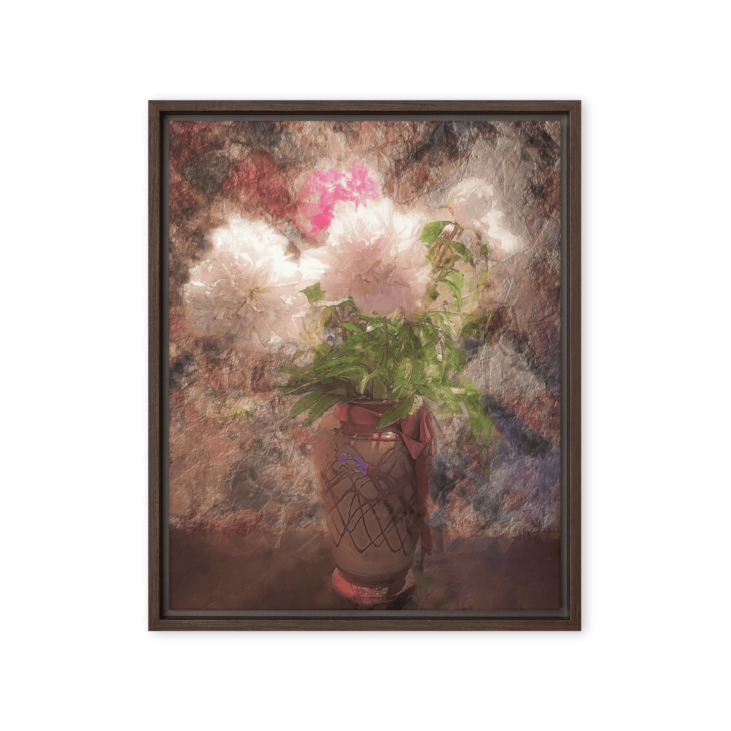 A Bouquet of Peonies floral painting pink peonies wall art- Barulins.shop