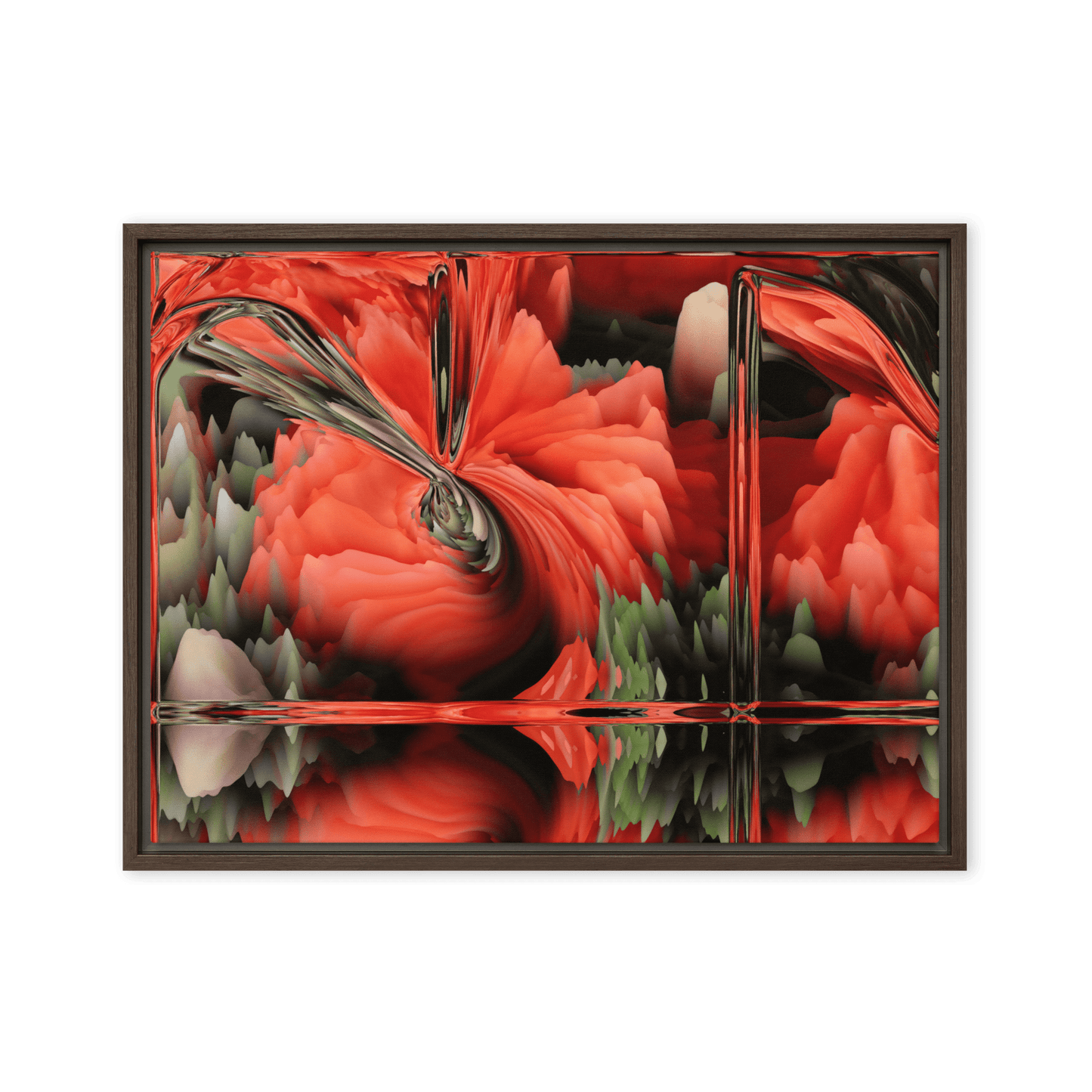 Composition with Poppies vibrant floral poppy flowers wall art- Barulins.shop