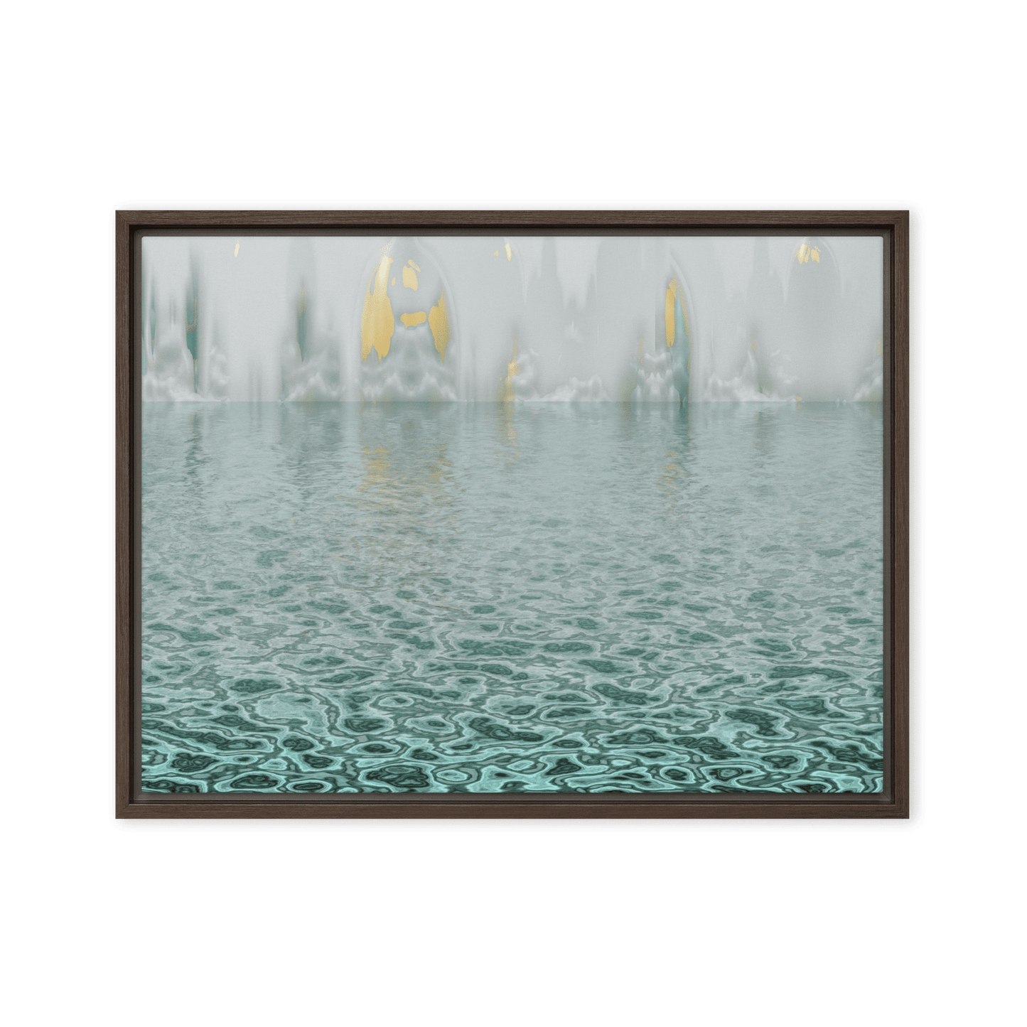 The Town in the Mist moody misty town landscape wall art- Barulins.shop