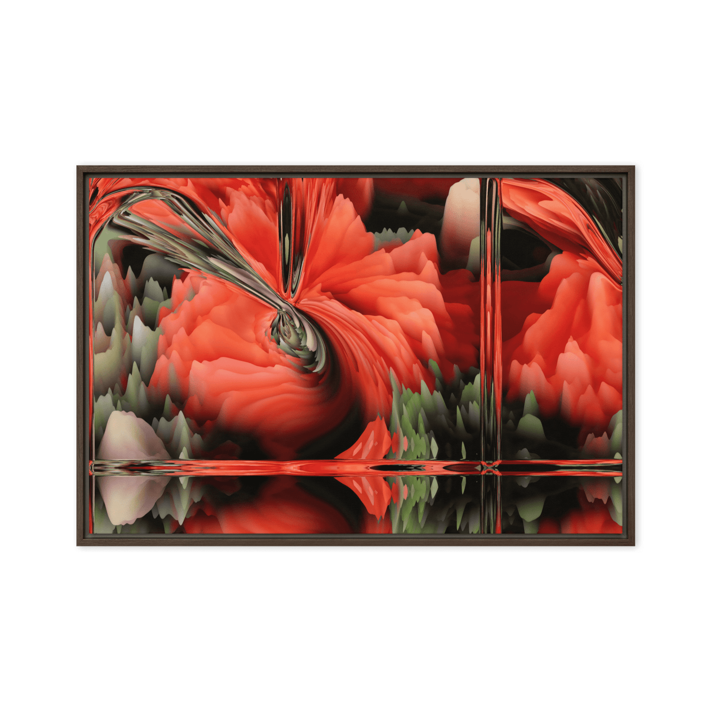 Composition with Poppies vibrant floral poppy flowers wall art- Barulins.shop