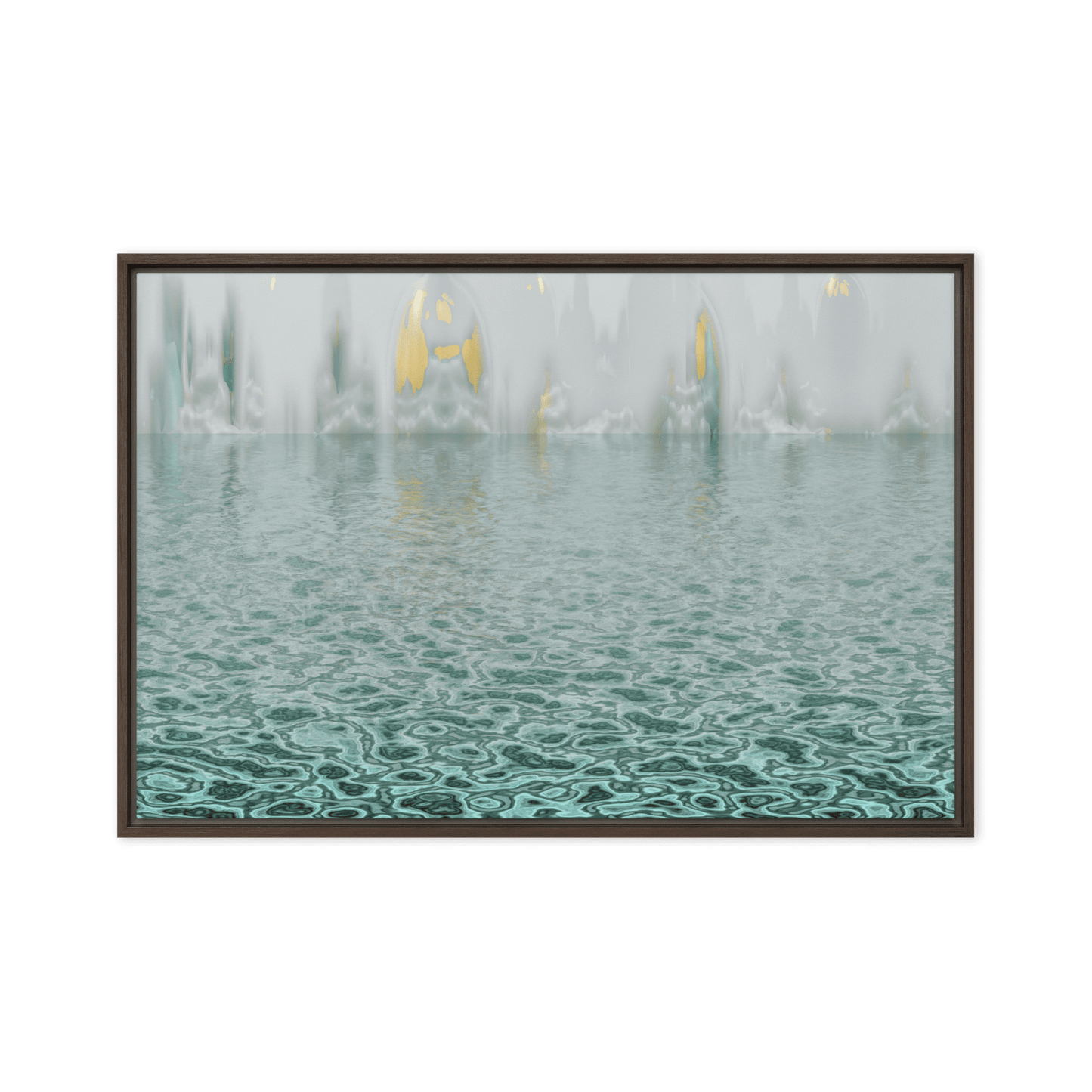 The Town in the Mist moody misty town landscape wall art- Barulins.shop
