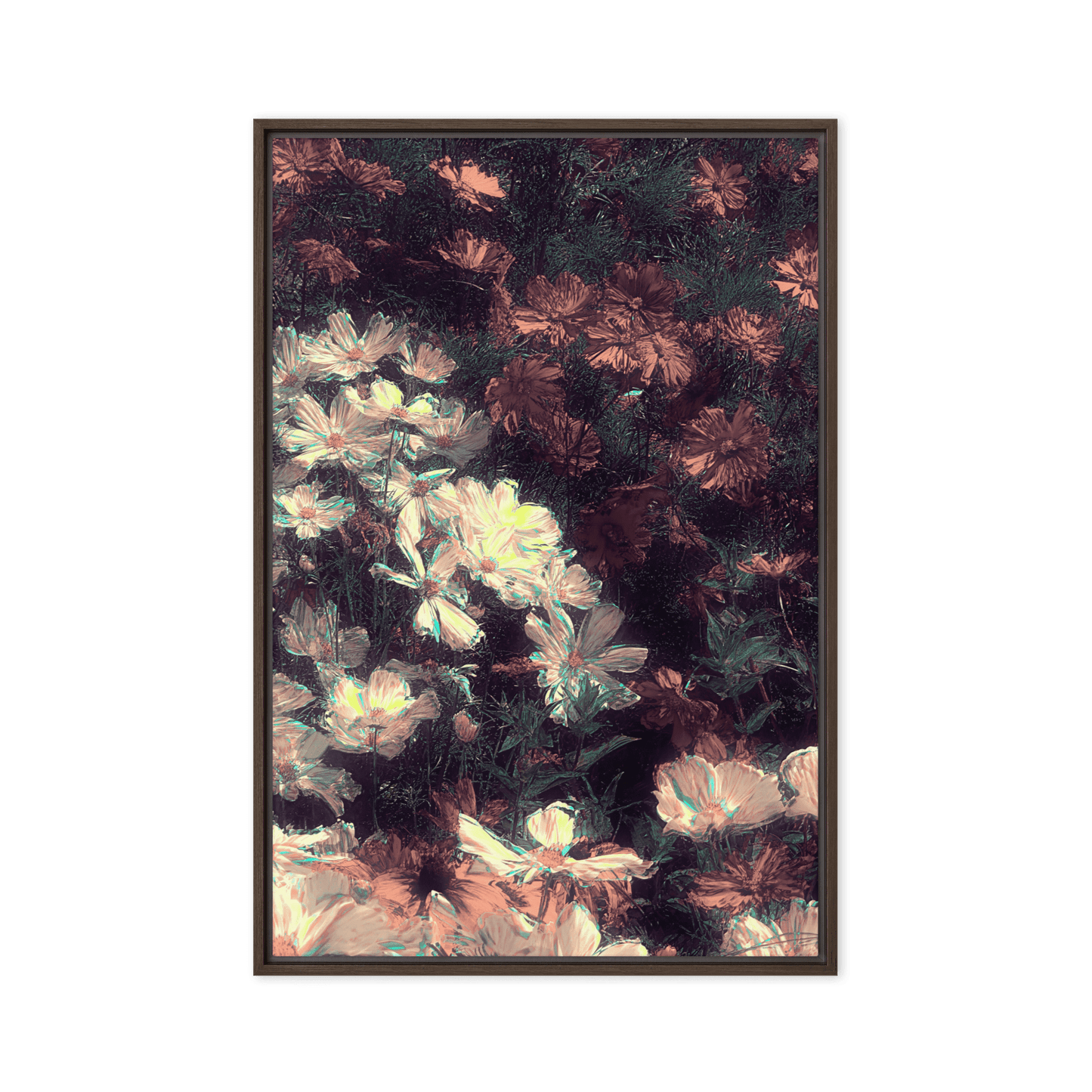 Flowers in the Park floral glitch art colorful wall art - Barulins.shop