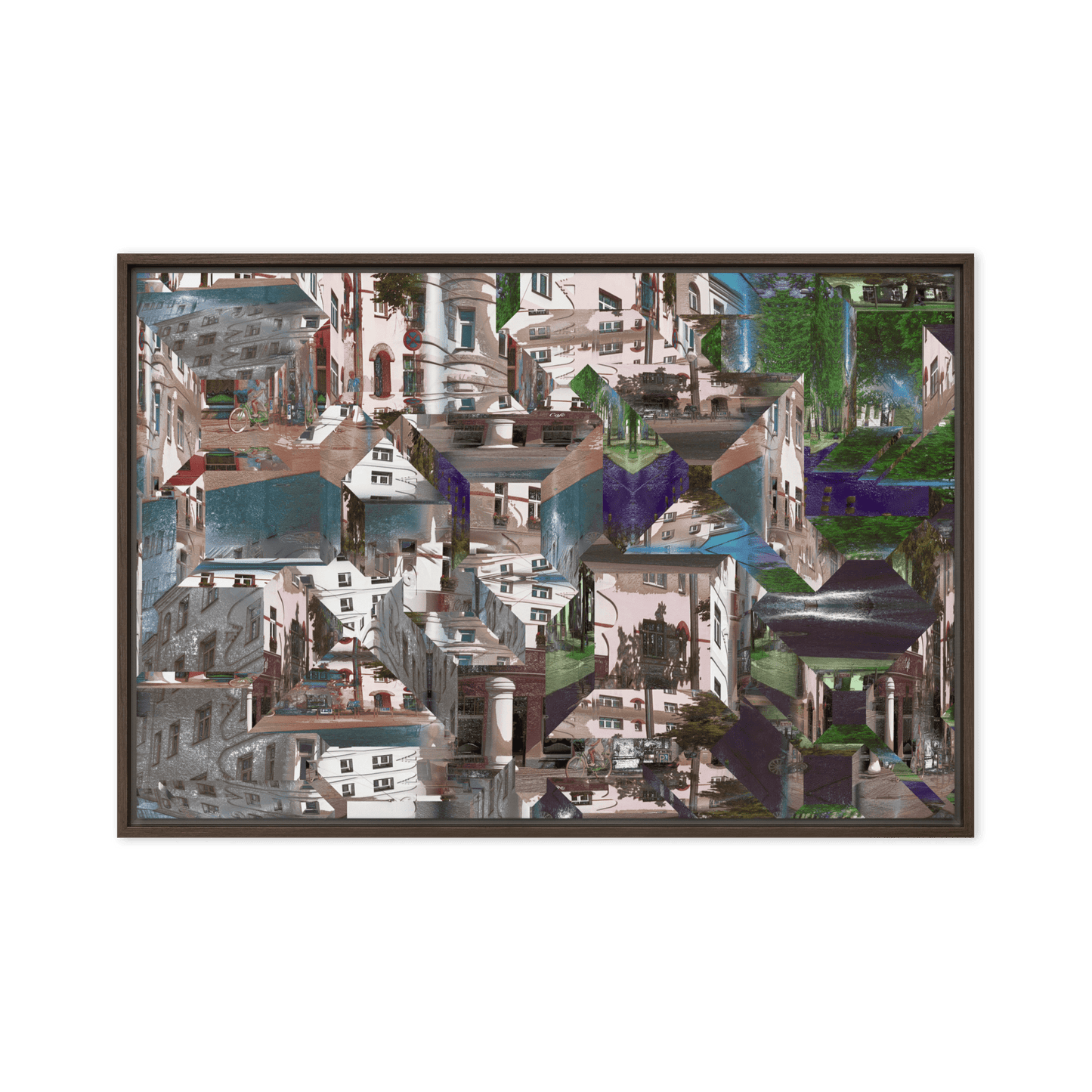 Facets of the City cubist urban geometric wall art- Barulins.shop