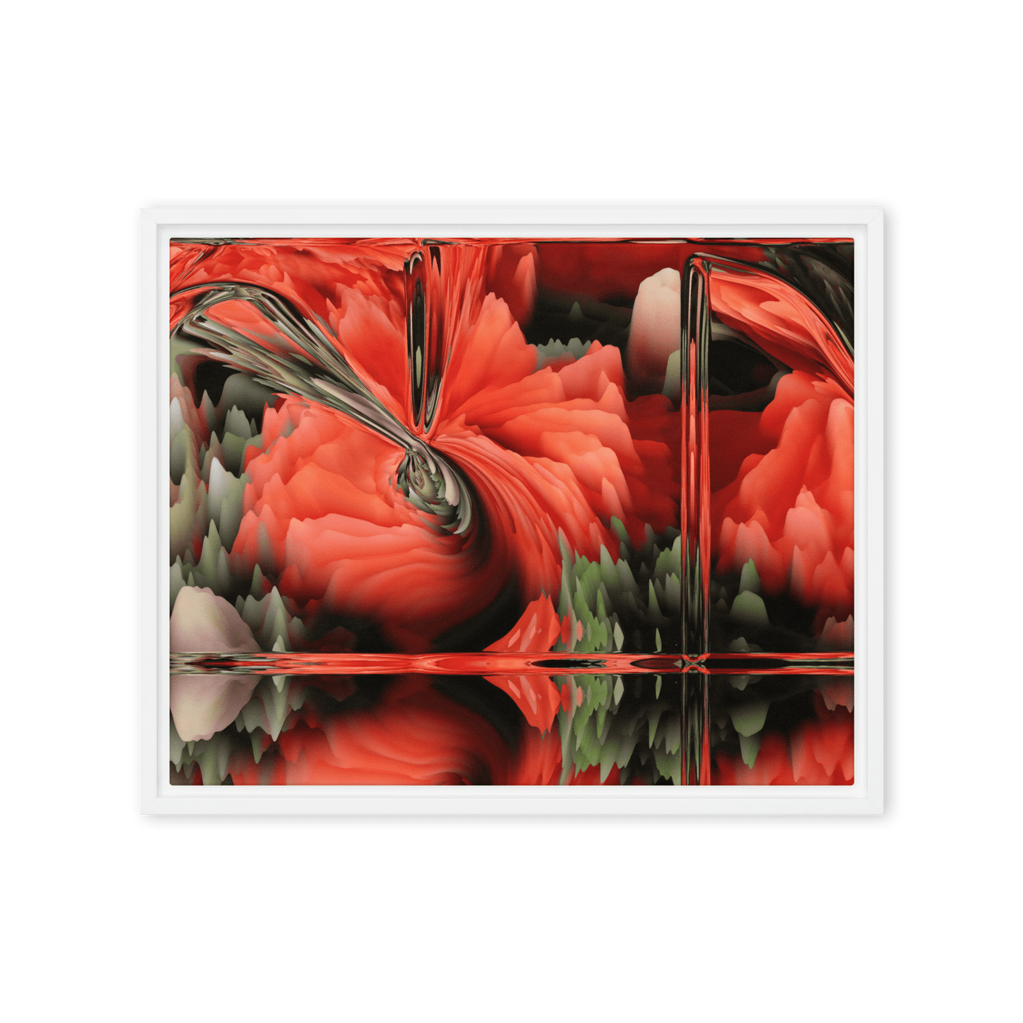 Composition with Poppies vibrant floral poppy flowers wall art- Barulins.shop