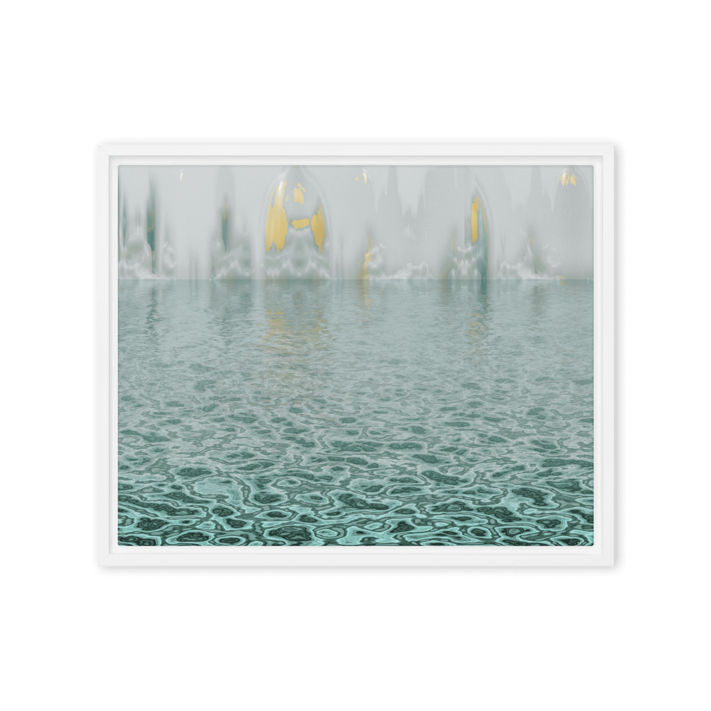 The Town in the Mist moody misty town landscape wall art- Barulins.shop