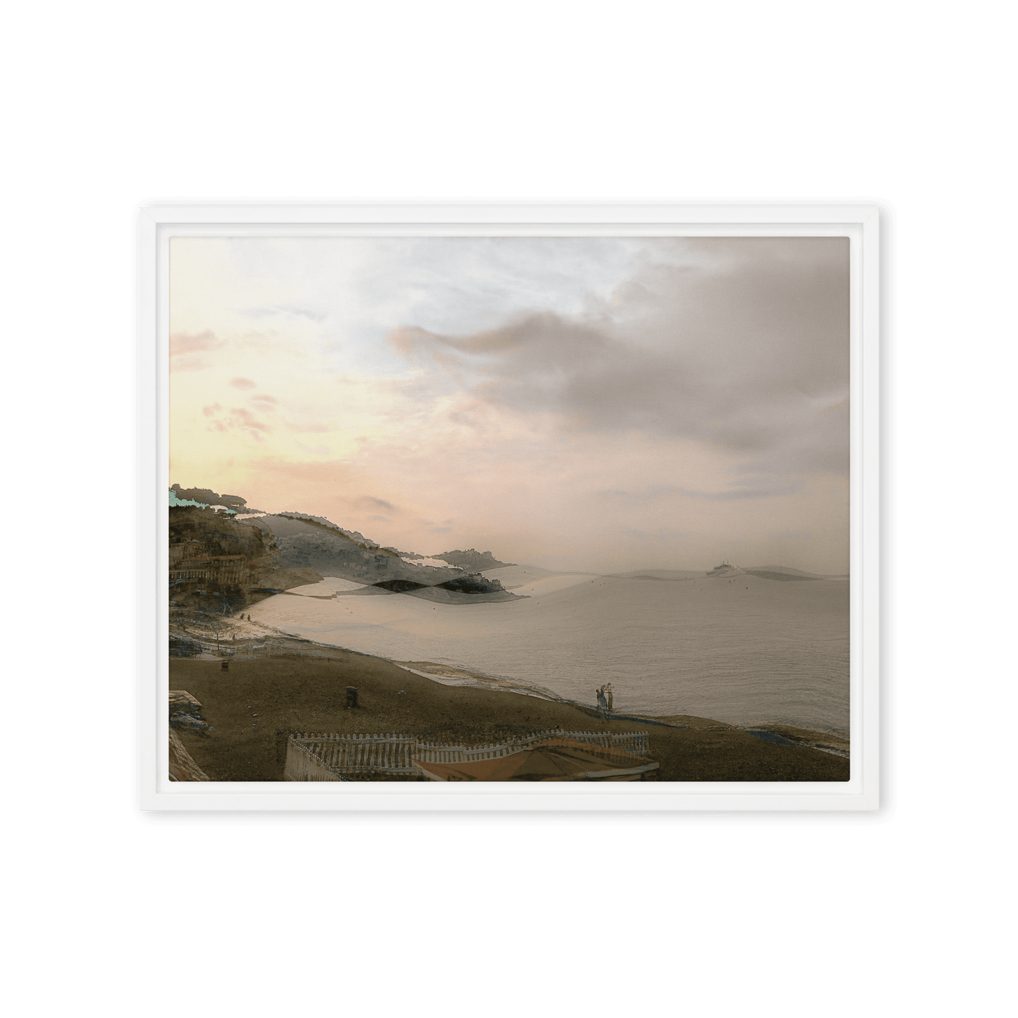 Nice Evening Beach French Riviera coastal sunset wall art- Barulins.shop