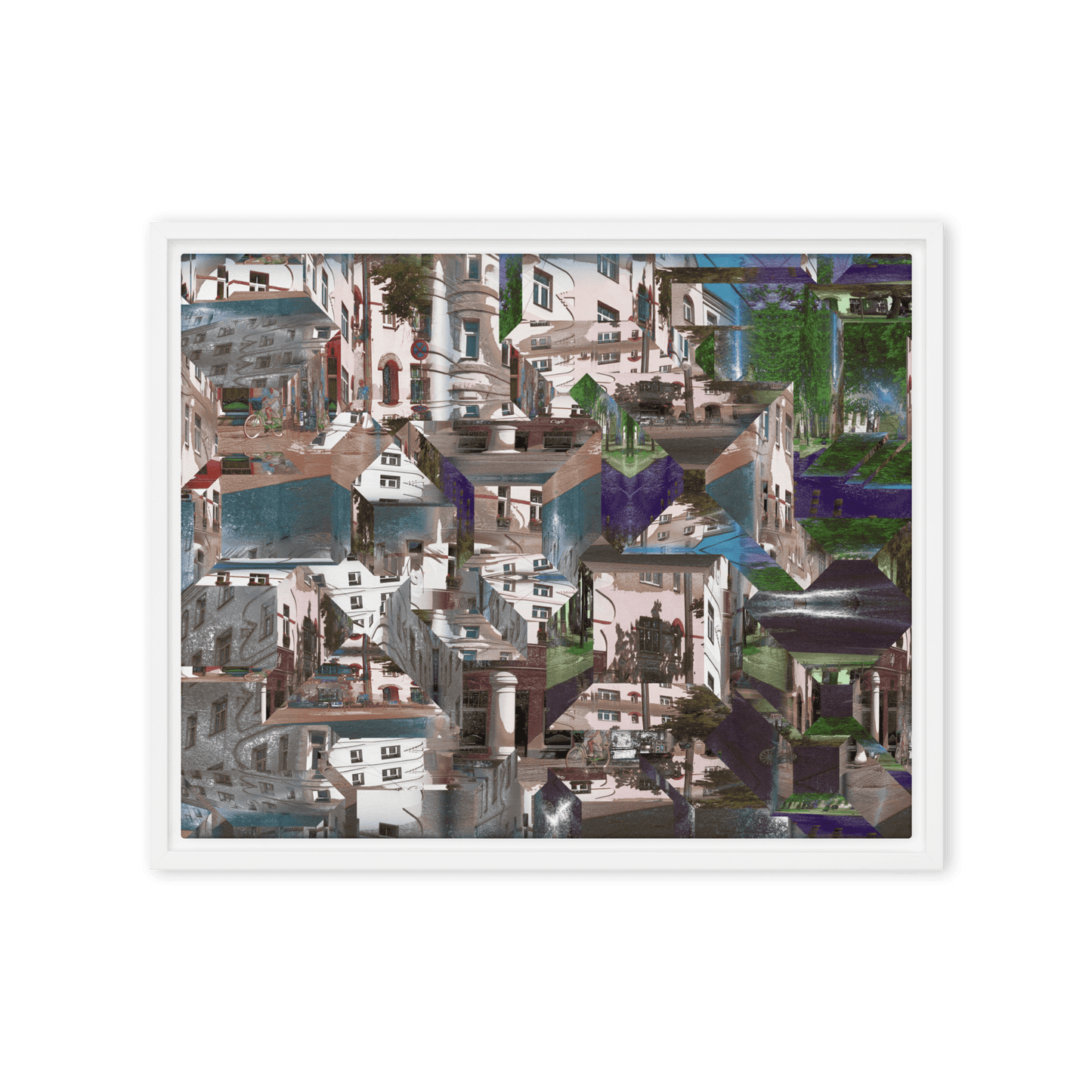 Facets of the City cubist urban geometric wall art- Barulins.shop