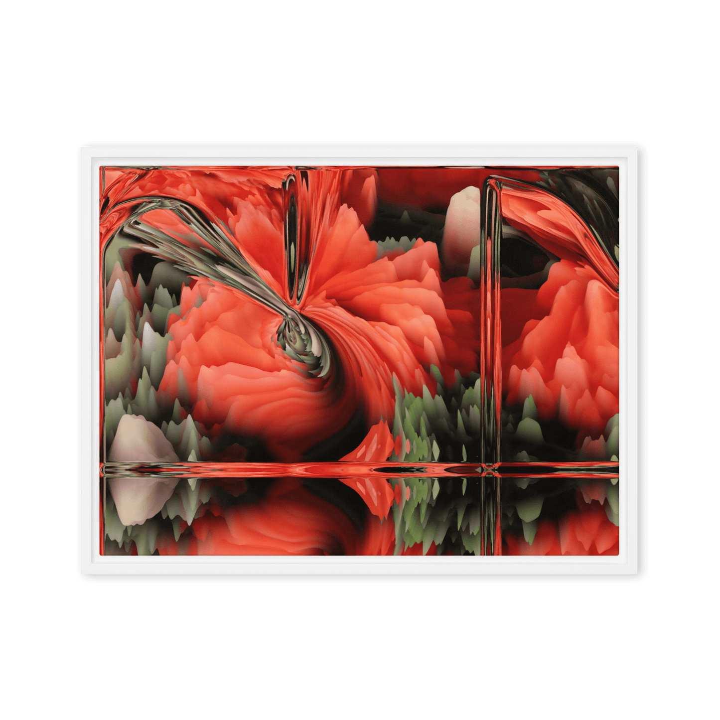 Composition with Poppies vibrant floral poppy flowers wall art- Barulins.shop