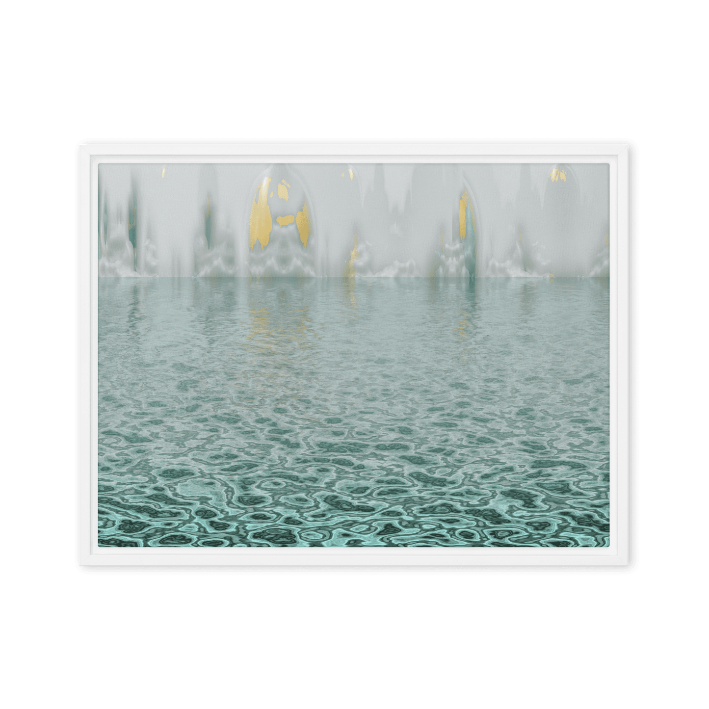 The Town in the Mist moody misty town landscape wall art- Barulins.shop