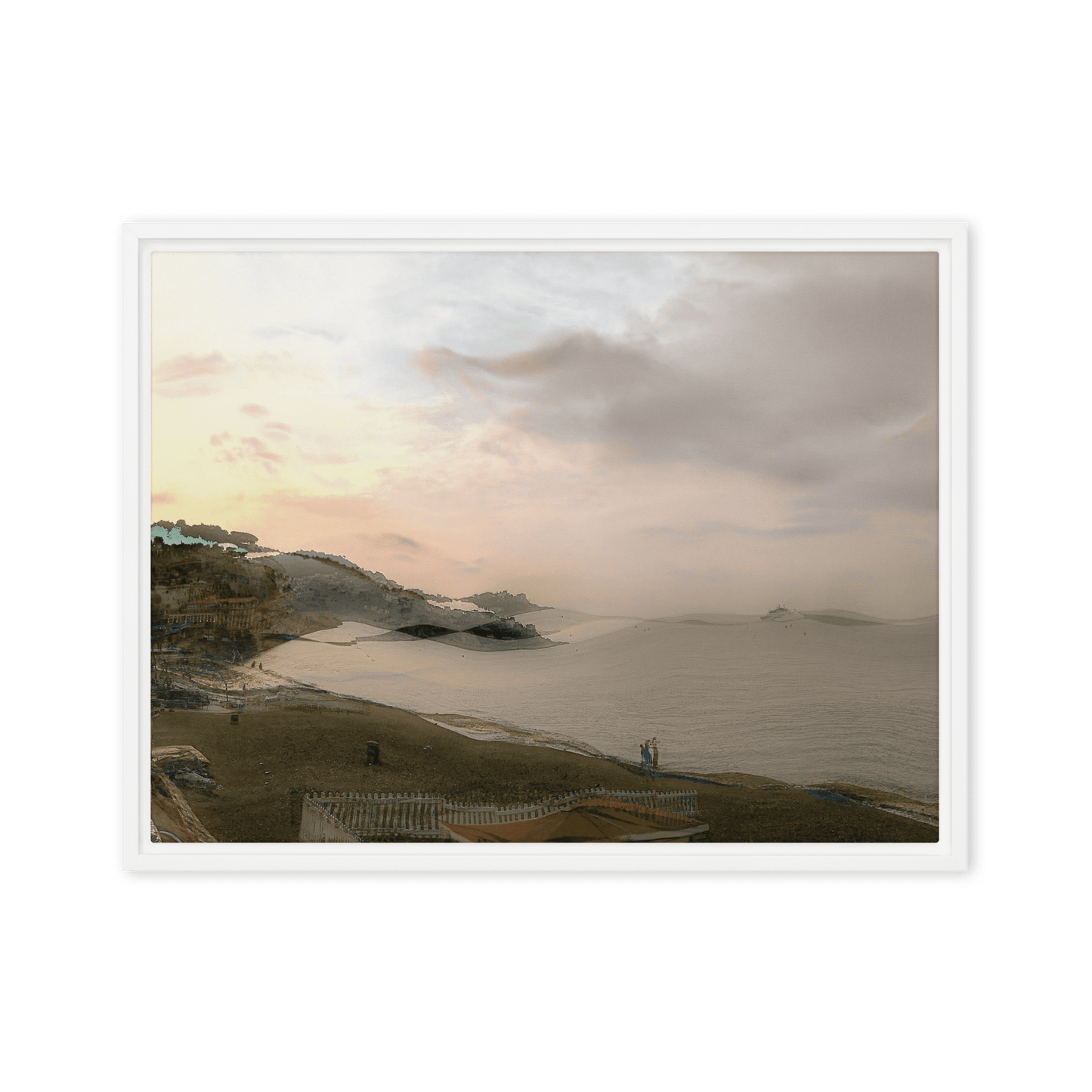 Nice Evening Beach French Riviera coastal sunset wall art- Barulins.shop