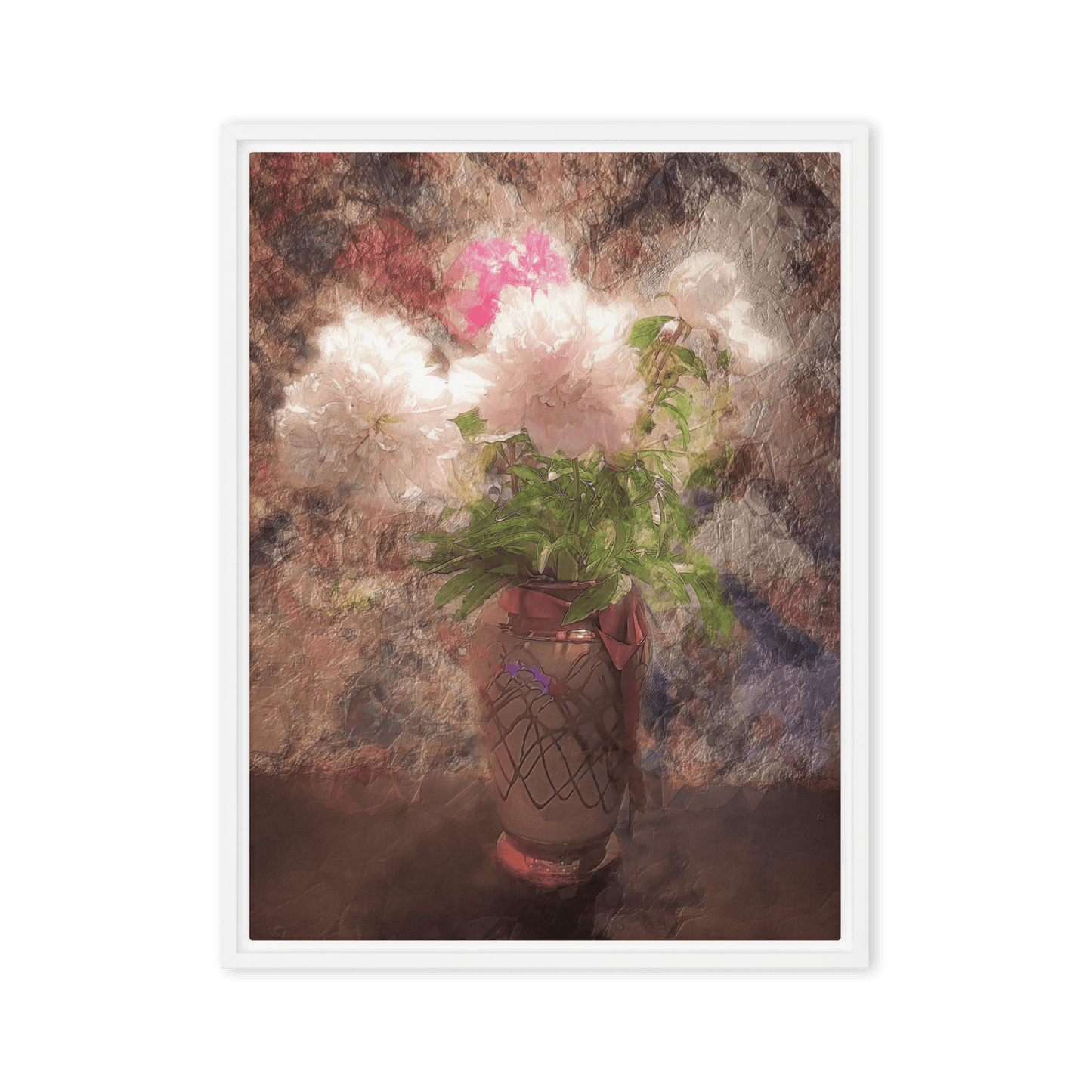 A Bouquet of Peonies floral painting pink peonies wall art- Barulins.shop