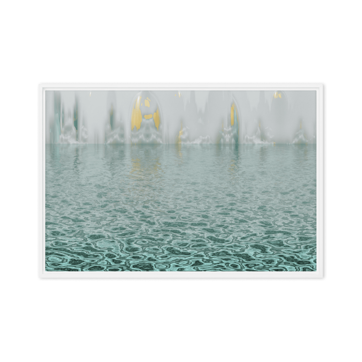 The Town in the Mist moody misty town landscape wall art- Barulins.shop