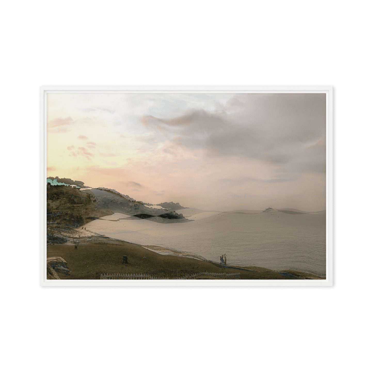 Nice Evening Beach French Riviera coastal sunset wall art- Barulins.shop