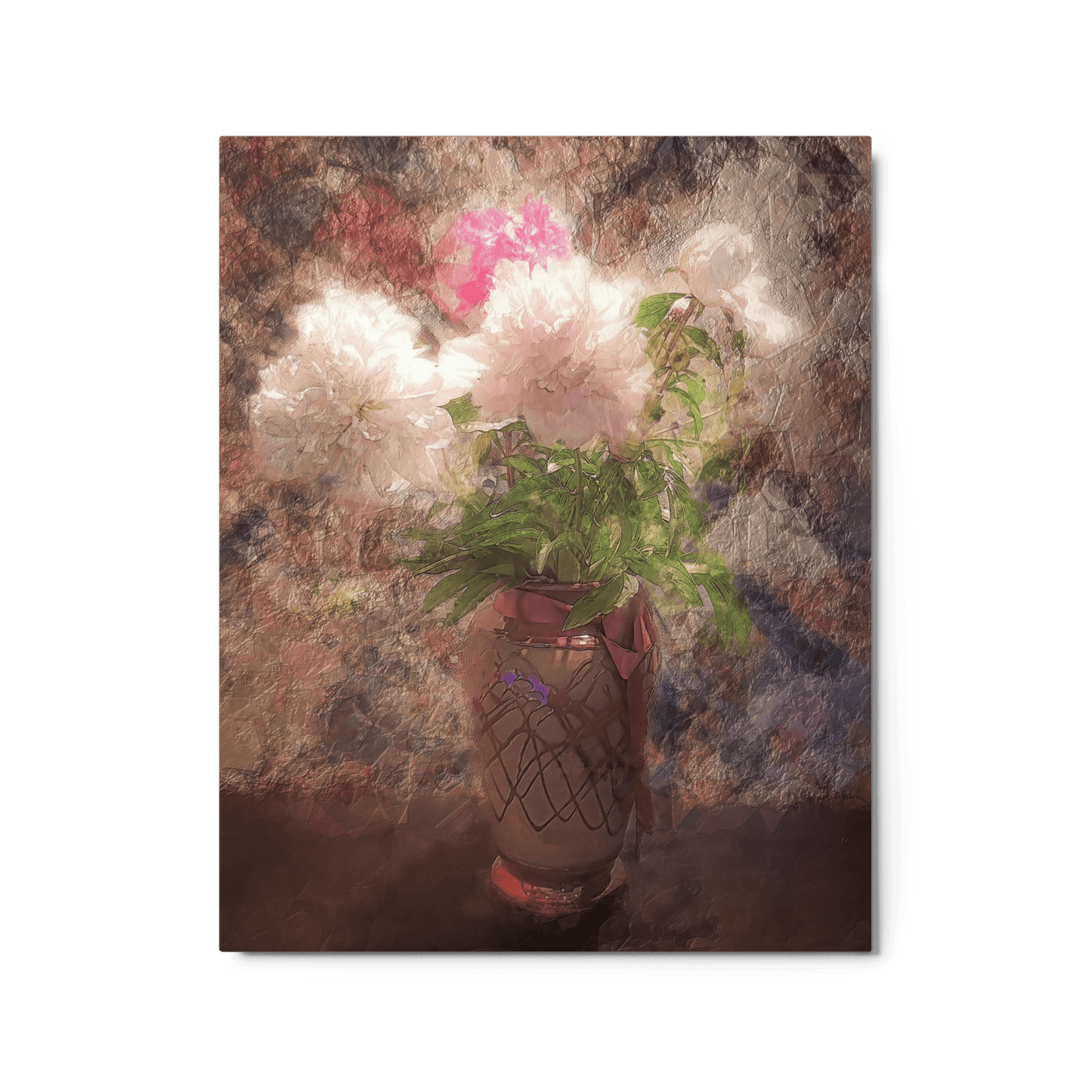 A Bouquet of Peonies floral painting pink peonies wall art- Barulins.shop