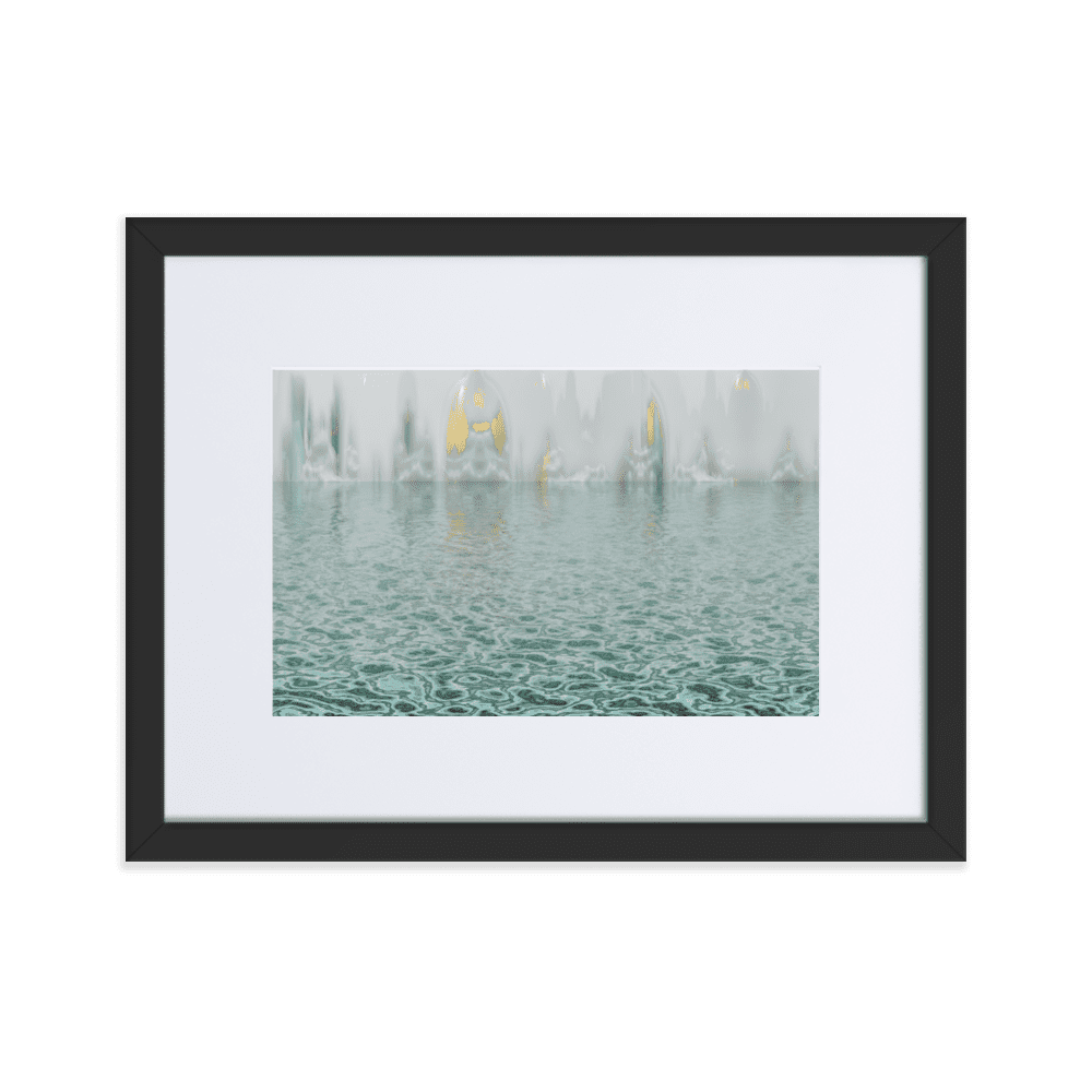 The Town in the Mist moody misty town landscape wall art- Barulins.shop