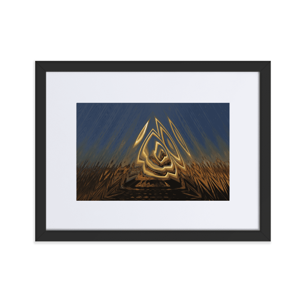 Somewhere Out There in the Sunset atmospheric sunset landscape wall art- Barulins.shop