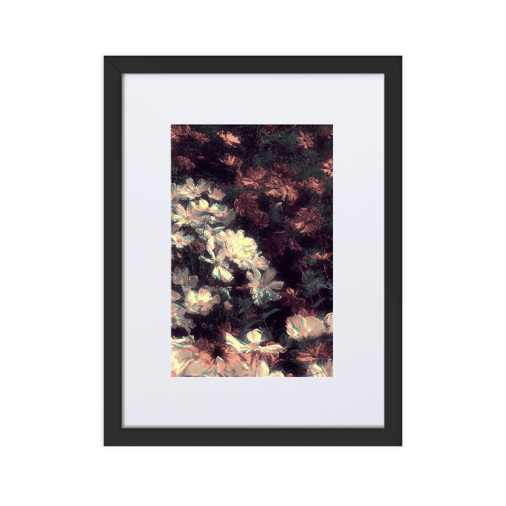  Flowers in the Park floral glitch art colorful wall art - Barulins.shop