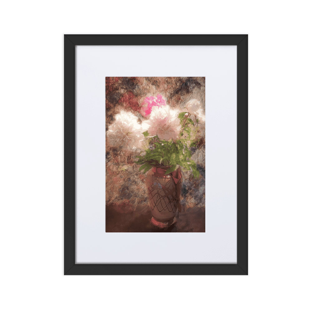 A Bouquet of Peonies floral painting pink peonies wall art- Barulins.shop