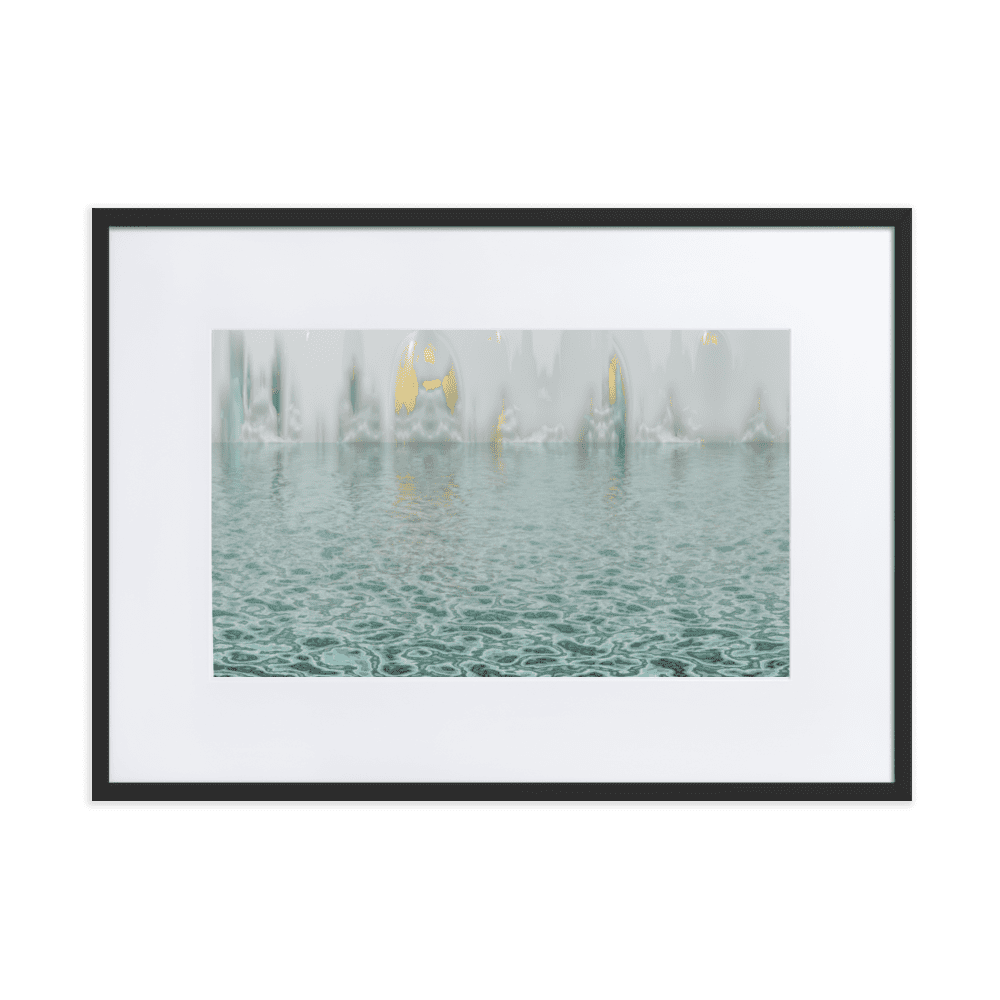 The Town in the Mist moody misty town landscape wall art- Barulins.shop