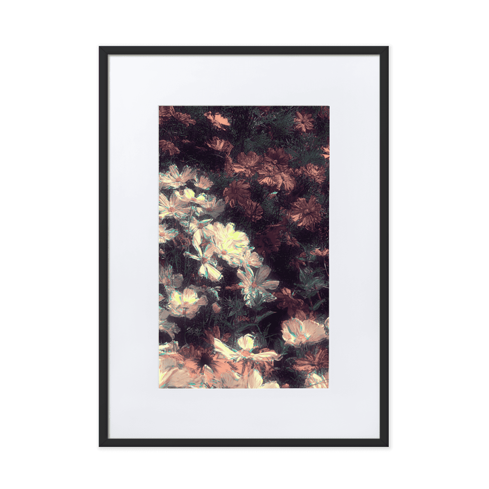  Flowers in the Park floral glitch art colorful wall art - Barulins.shop