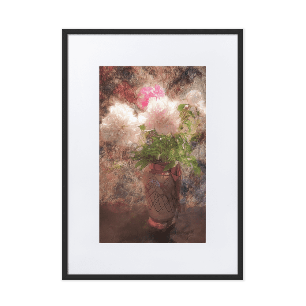 A Bouquet of Peonies floral painting pink peonies wall art- Barulins.shop