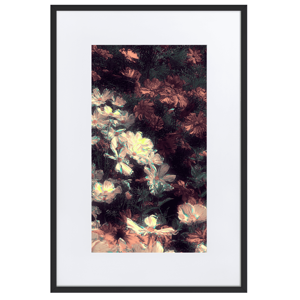  Flowers in the Park floral glitch art colorful wall art - Barulins.shop