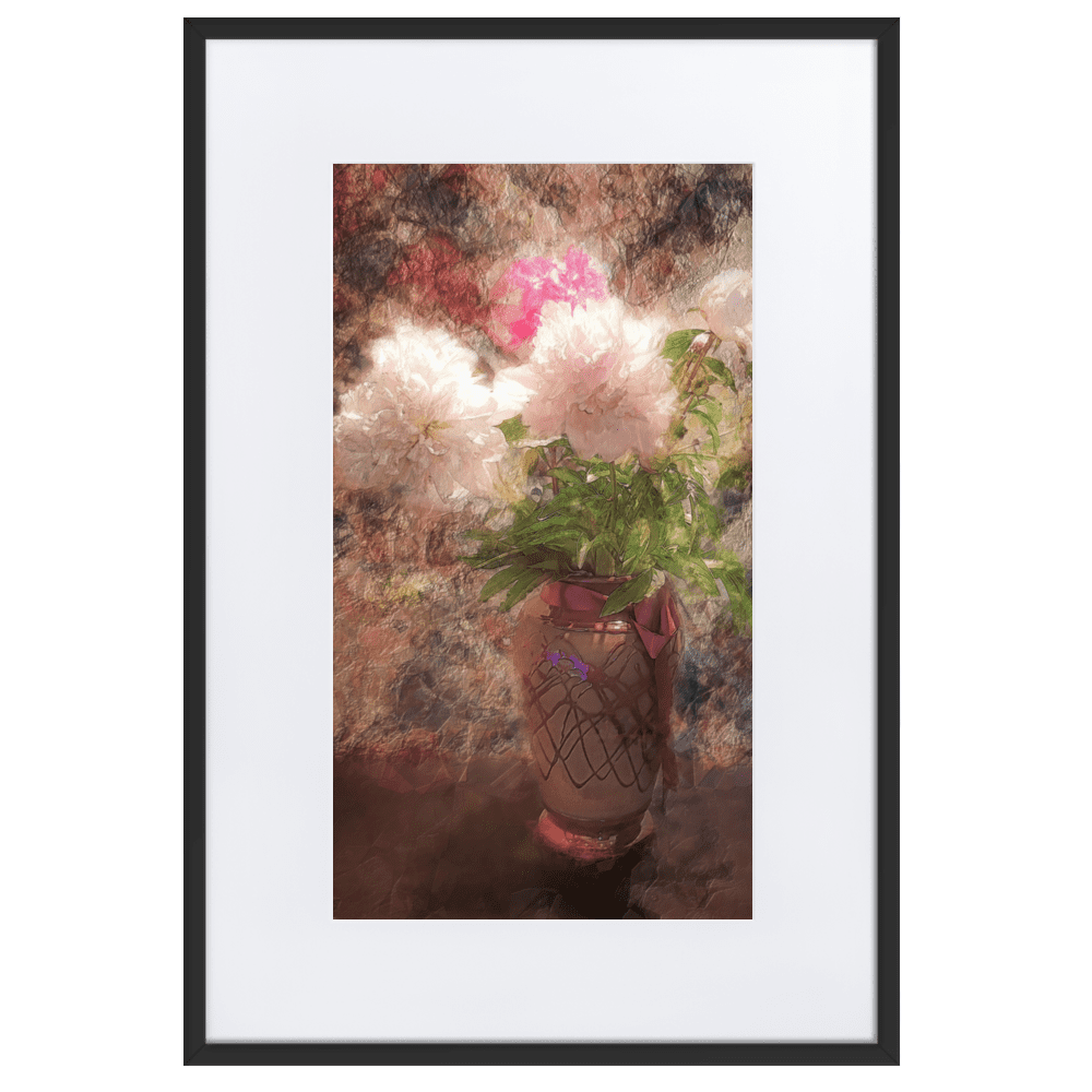 A Bouquet of Peonies floral painting pink peonies wall art- Barulins.shop