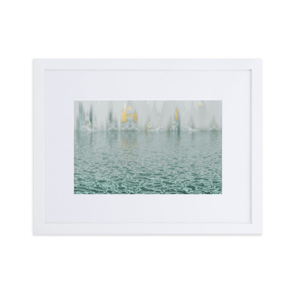 The Town in the Mist moody misty town landscape wall art- Barulins.shop