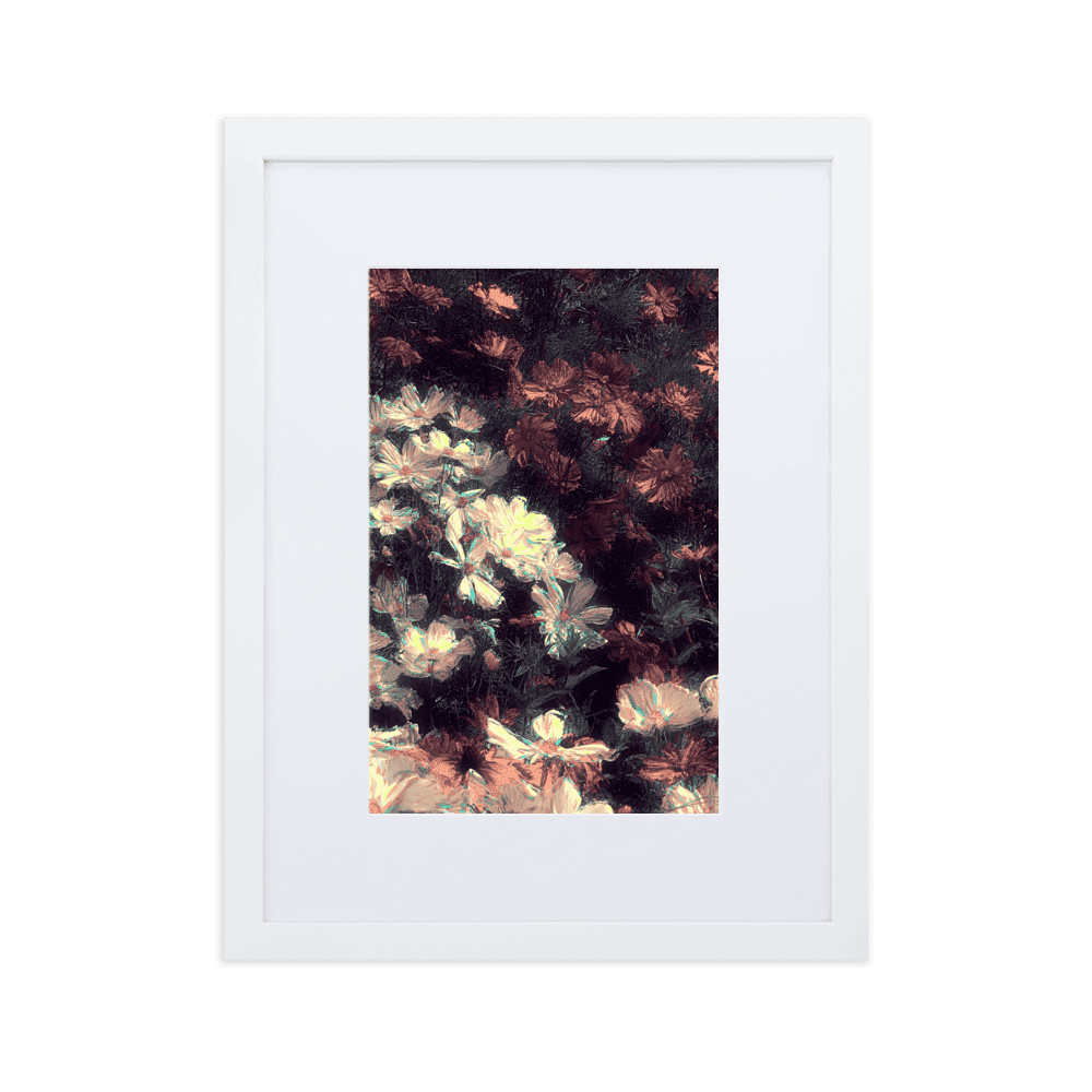  Flowers in the Park floral glitch art colorful wall art - Barulins.shop