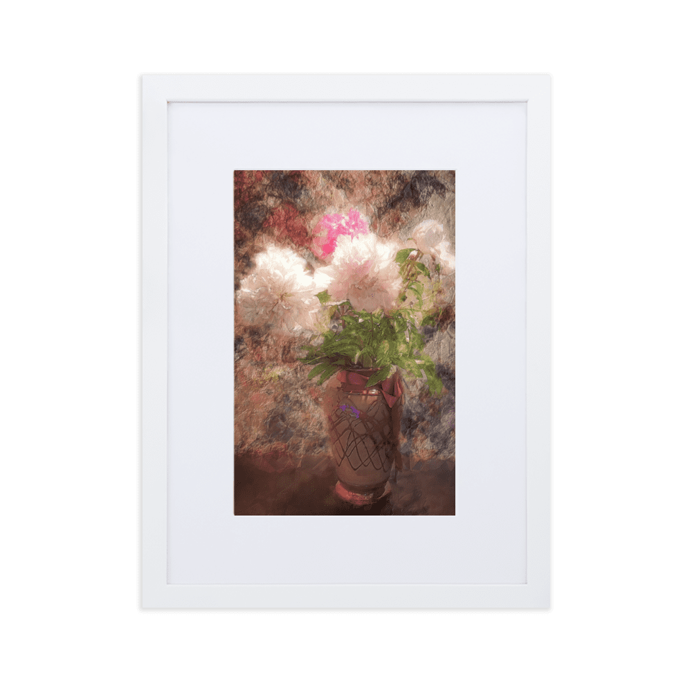 A Bouquet of Peonies floral painting pink peonies wall art- Barulins.shop